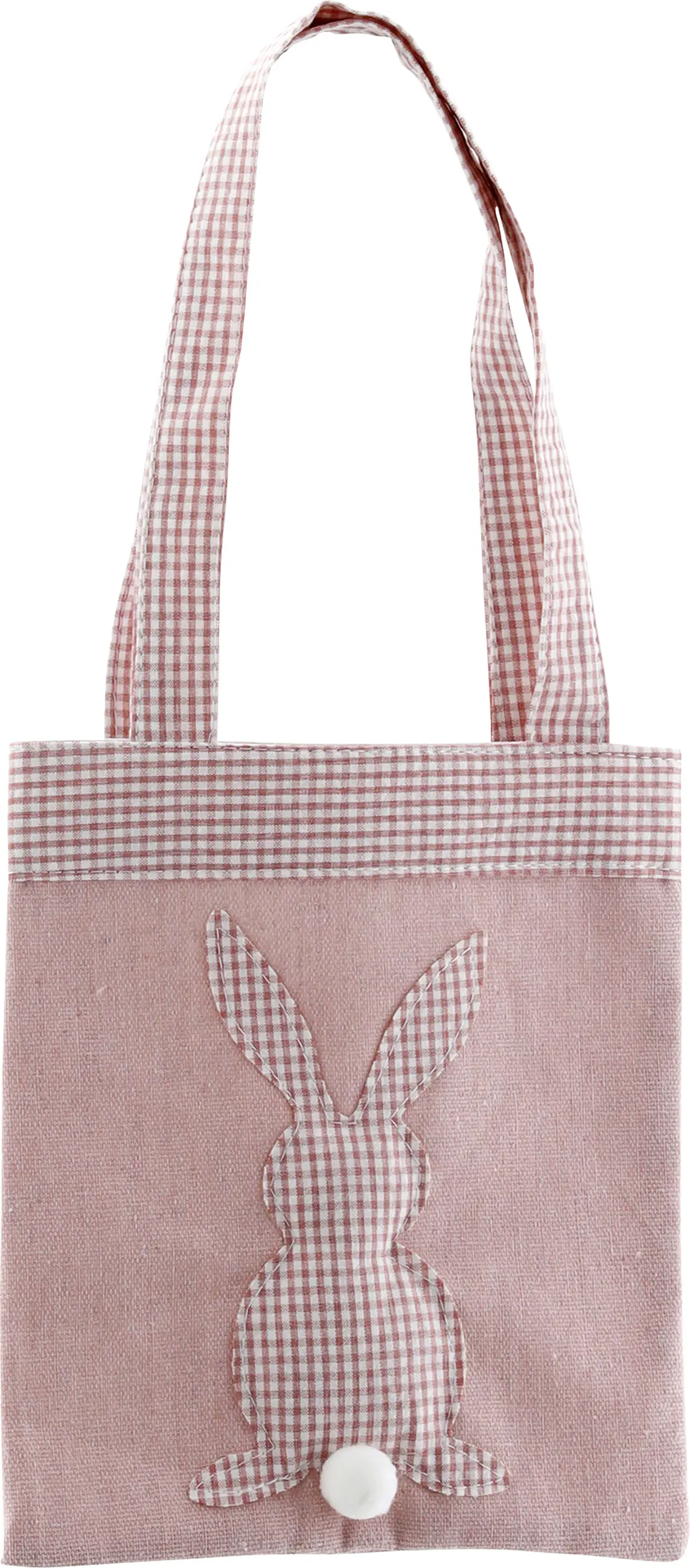 Stofftasche Hase 20 x 18 cm rosa