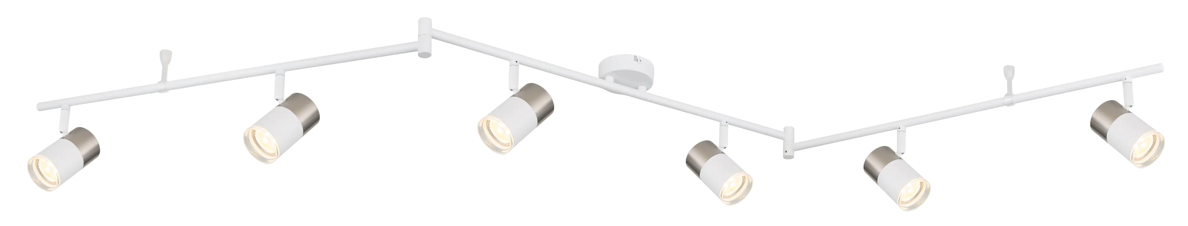 Globo 6er Spot Brisbon weiß matt 180 x 180 x 18,5 cm GU10