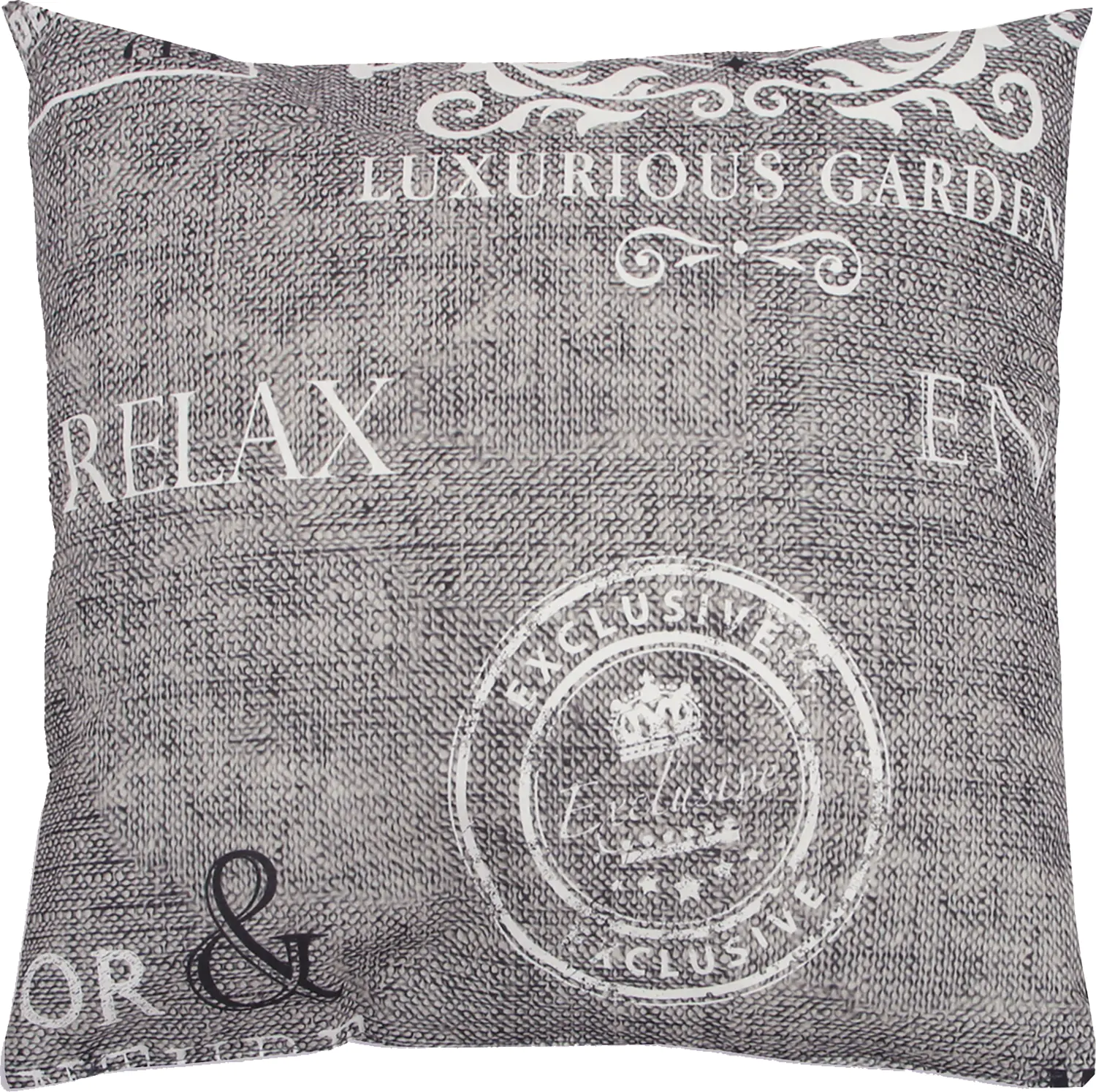 GO-DE Dekokissen Klara 48 x 48 cm grau