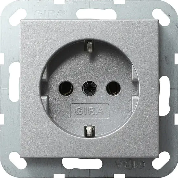 Gira Steckdose E2, aluminium, 018826 Gira Steckdose E2, aluminium, 018826