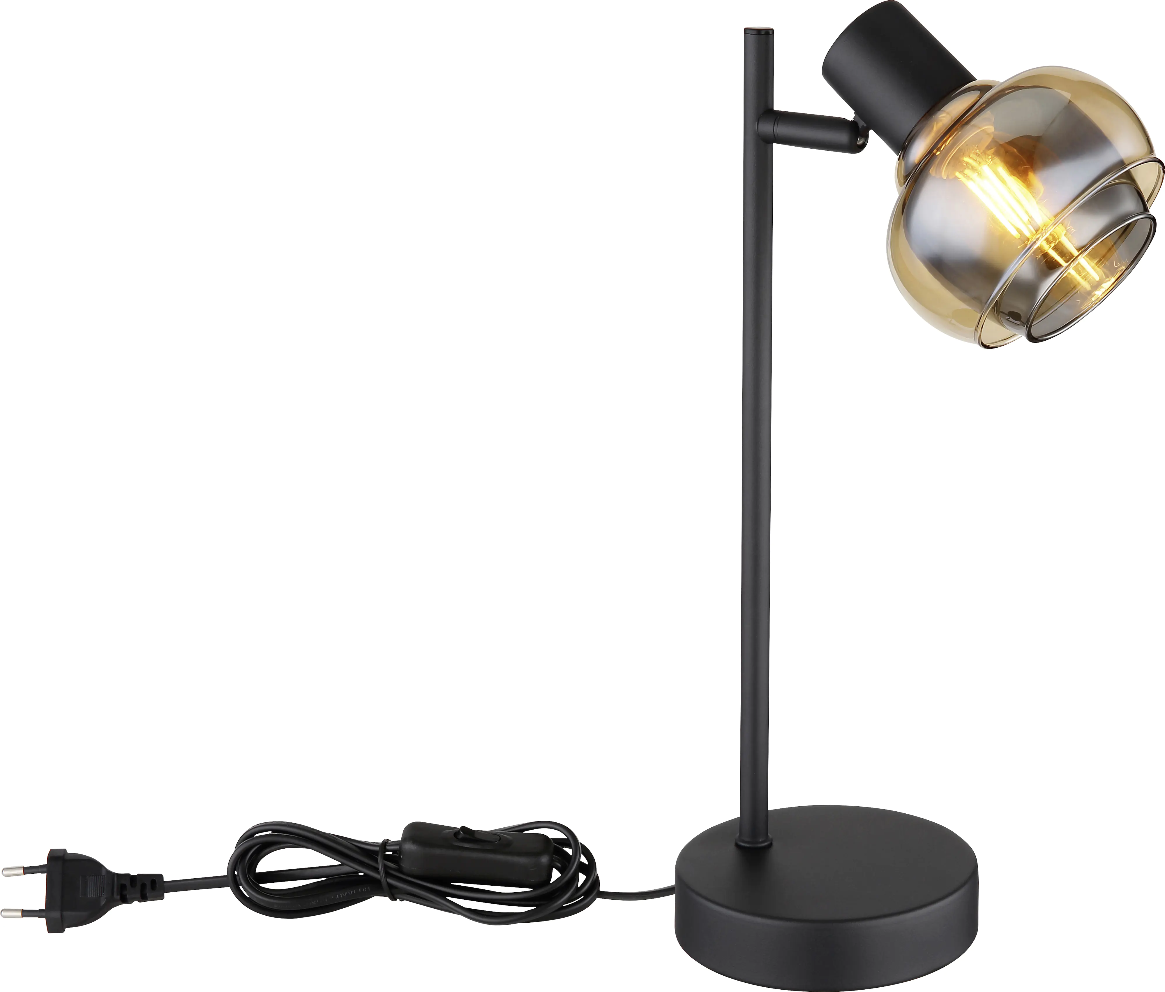 Globo Tischleuchte Tokki schwarz matt 14,5 x 14,5 x 35 cm E14