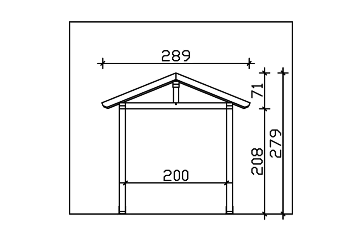 SKAN HOLZ Vordach Stralsund Typ 4 289 x 116 cm, lasiert in Nussbaum