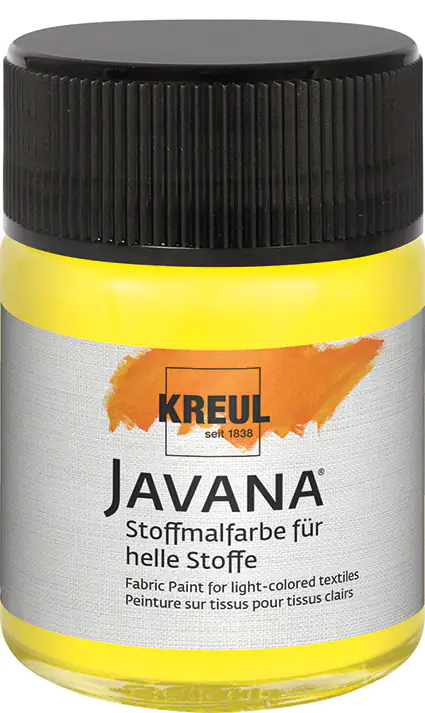 Kreul Javana Stoffmalfarbe für helle Stoffe citron 50 ml