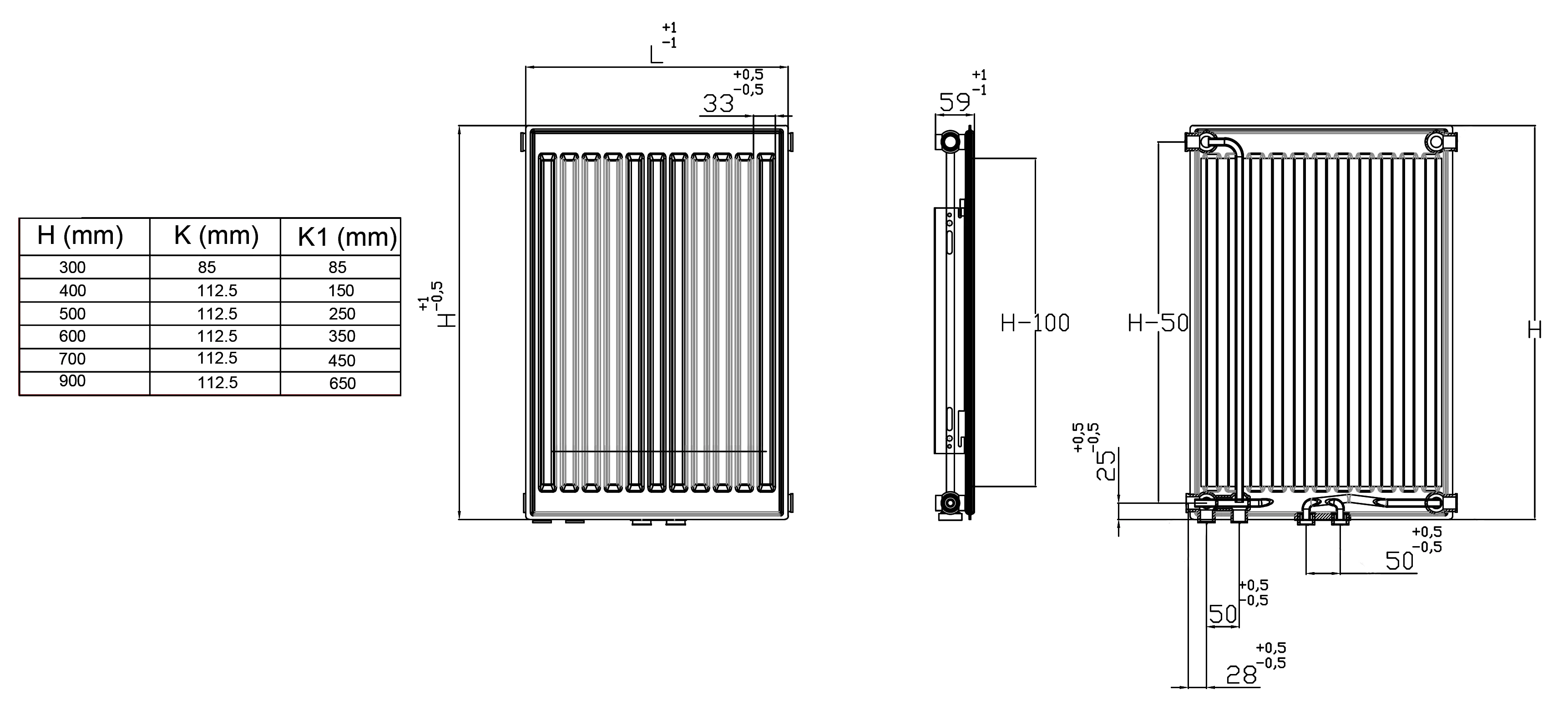 Sanicomfort Heizkörper Typ 10 - E 50 cm x 160 cm