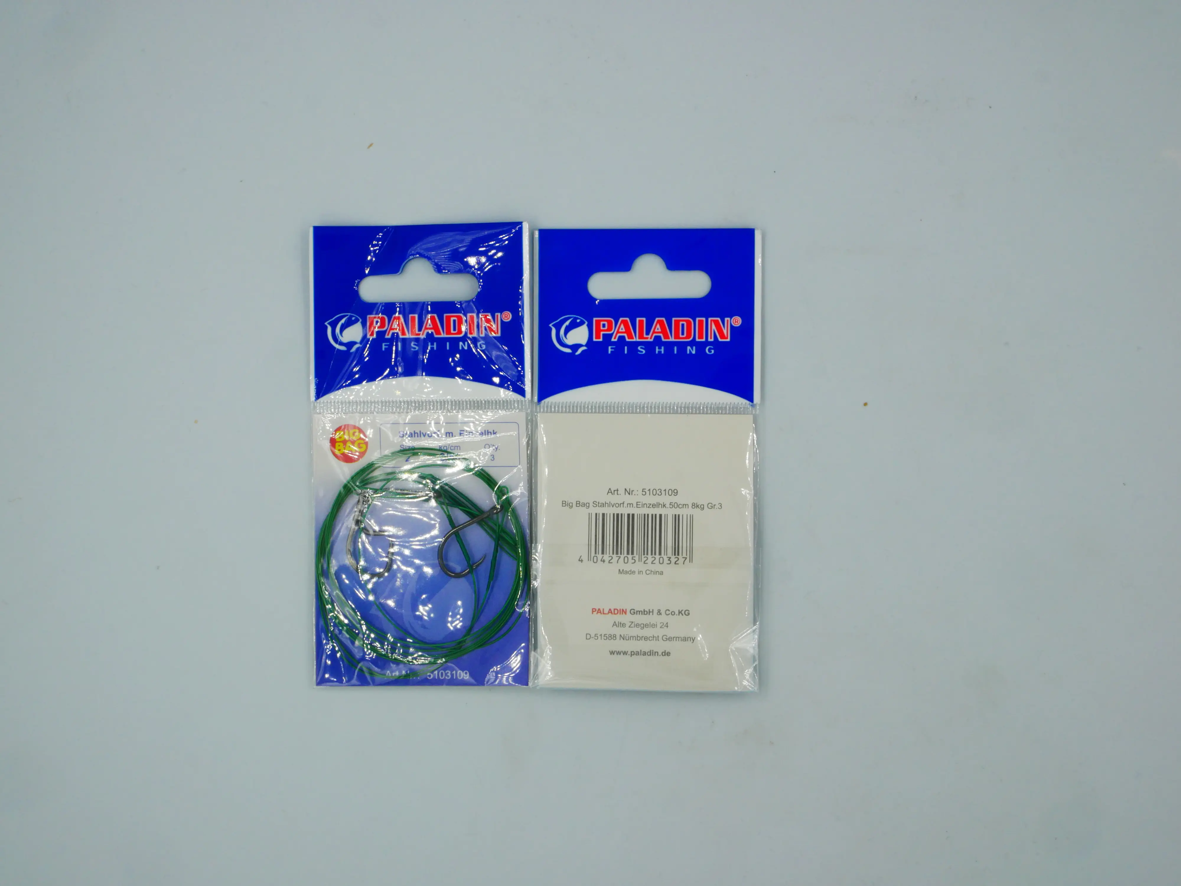 Paladin Stahlvorfach Einzelhaken Gr. 2 Tragkraft 8 kg Länge 50cm 3 Stück