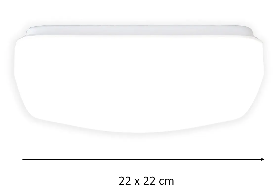 LED Kellerleuchte Levi eckig 22 cm Garagenleuchte, IP 44, weiß