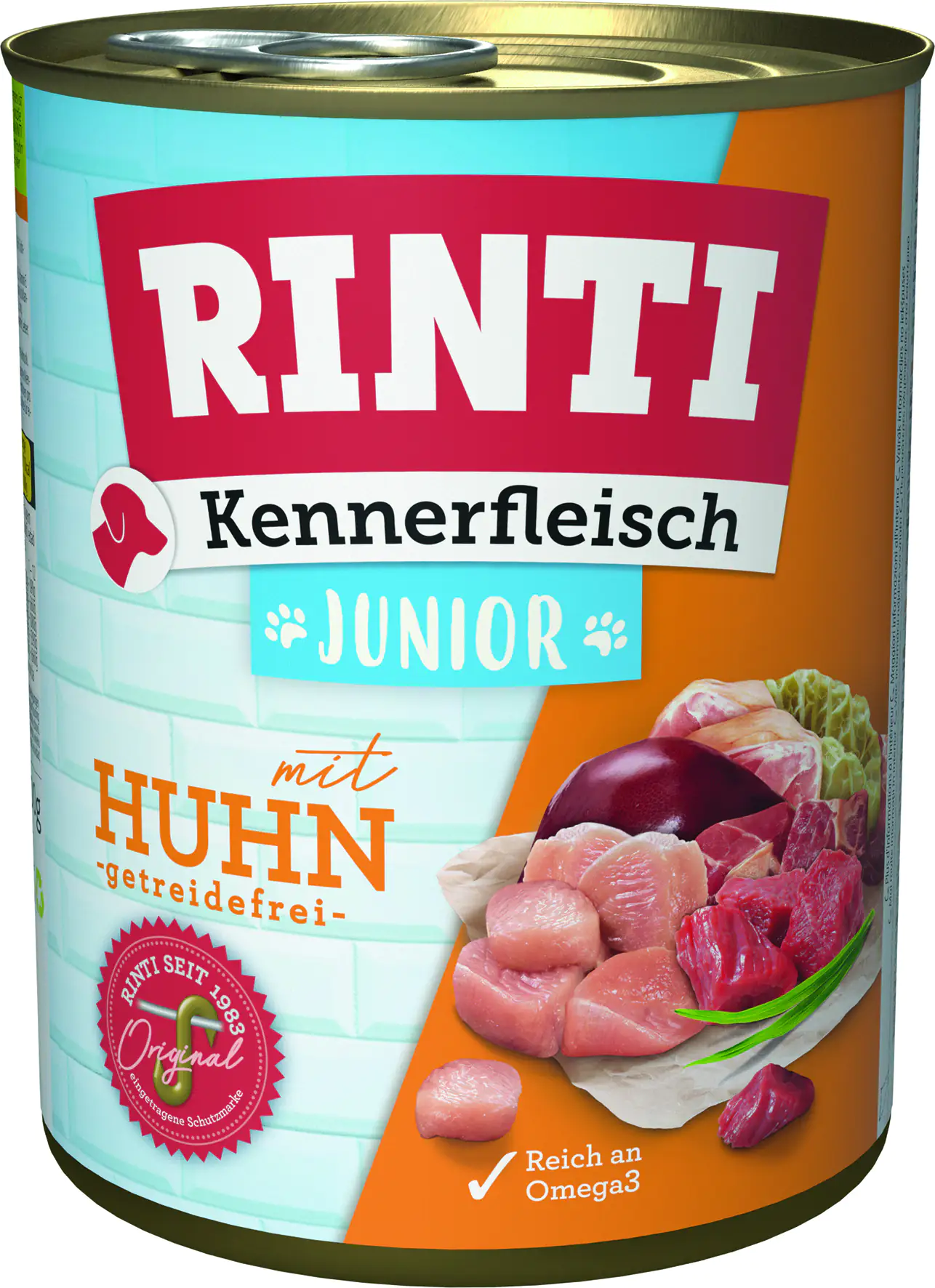 Rinti Kennerfleisch Hundenassfutter Junior 800 g Huhn bei Kartonabnahme Rinti Kennerfleisch Hundenassfutter Junior 800 g Huhn bei Kartonabnahme
