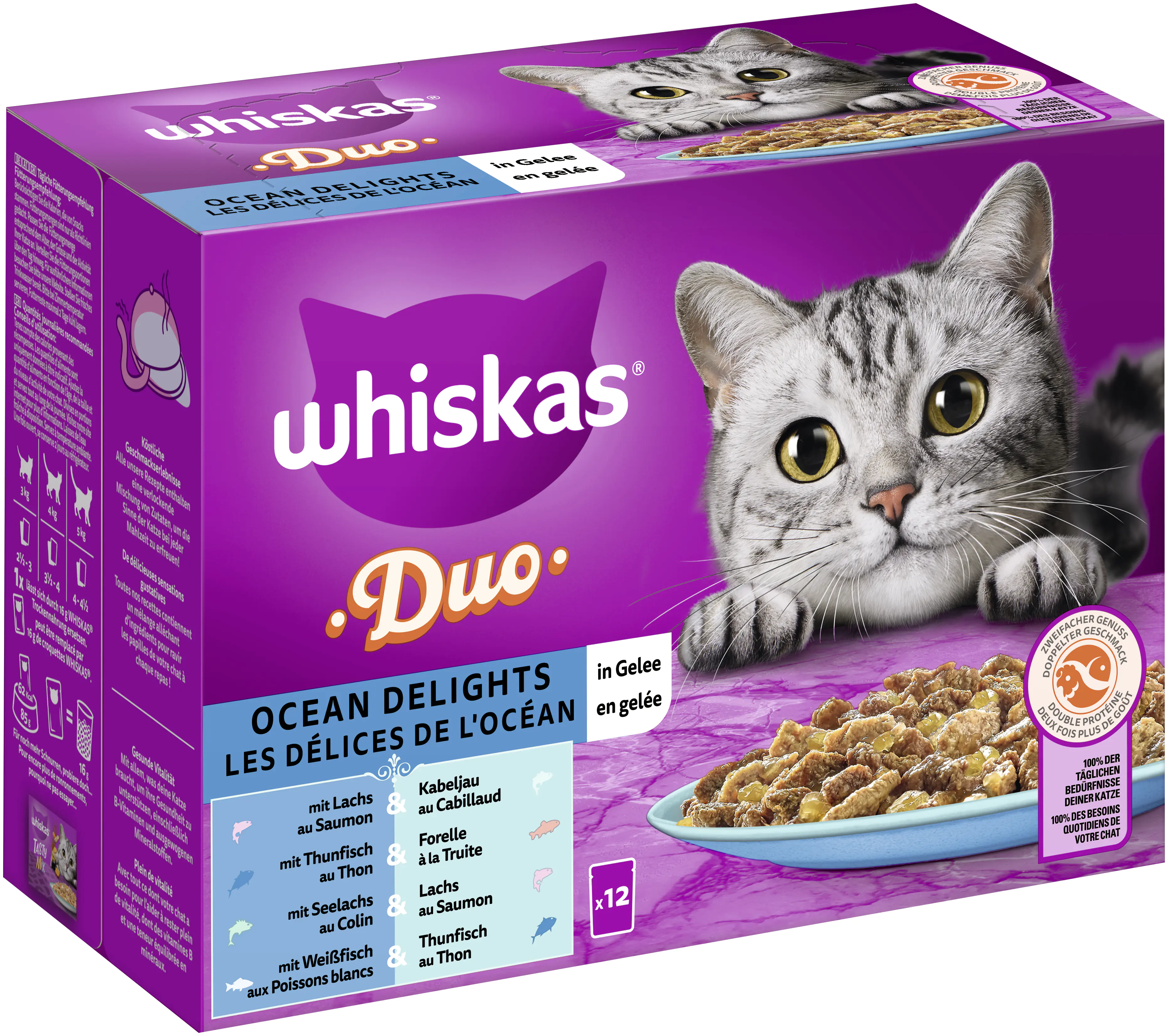 Whiskas Multipack Duo Ocean Delight in Gelee Katzenfutter 12 x 85 g Whiskas Multipack Duo Ocean Delight in Gelee Katzenfutter 12 x 85 g
