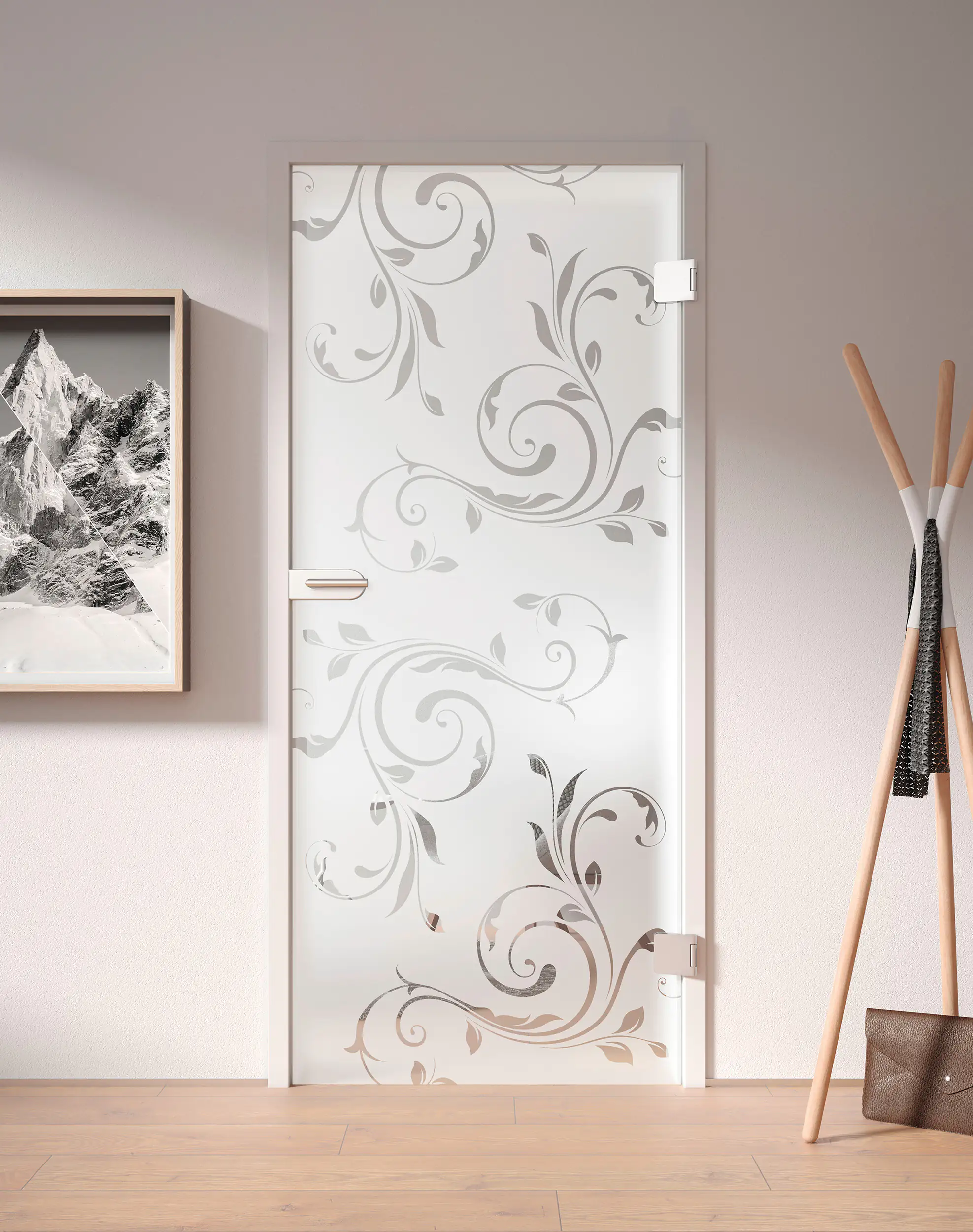 Ambiente Glas-Drehtür DIN rechts Dekor S 36/35 ESG Glas