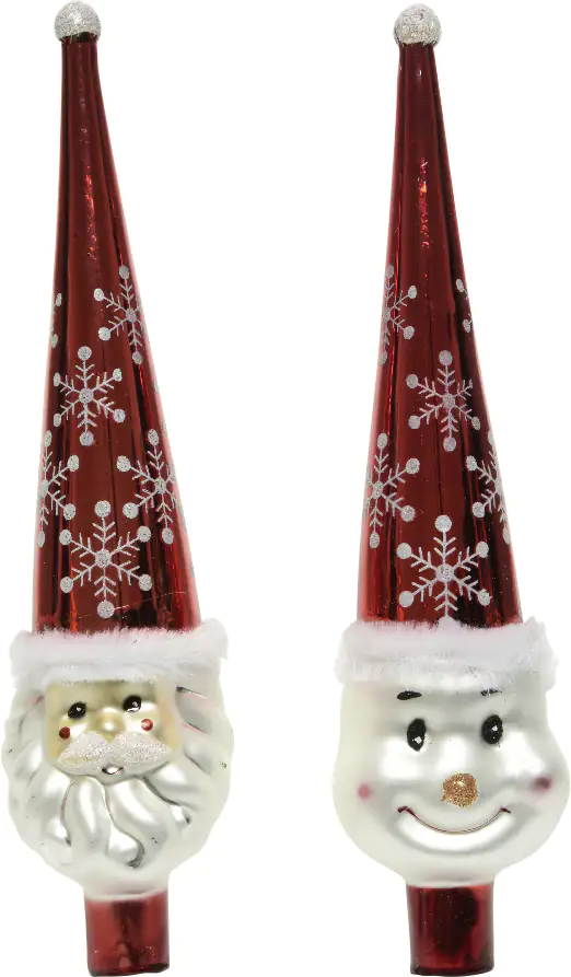 Kaemingk Weihnachtsbaumspitze rot weiß Kaemingk Weihnachtsbaumspitze rot weiß