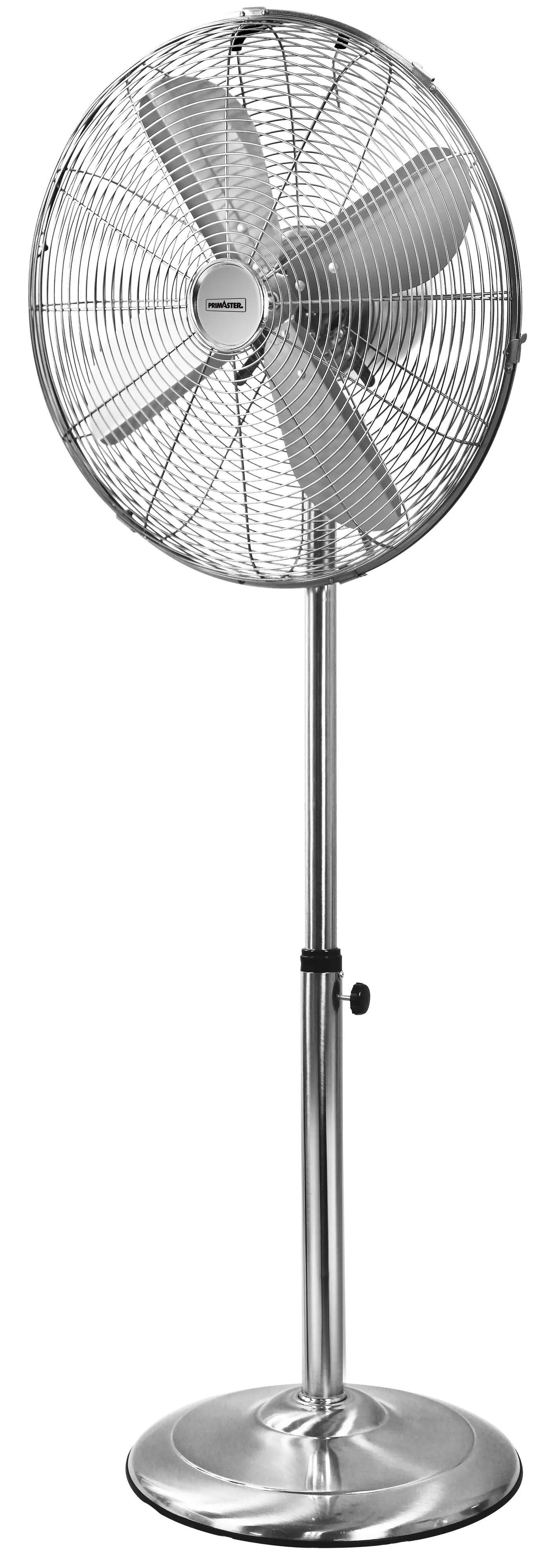 Primaster Standventilator mit 3 Stufen Ø 40 cm verstellbar 91 - 128 cm verchromt