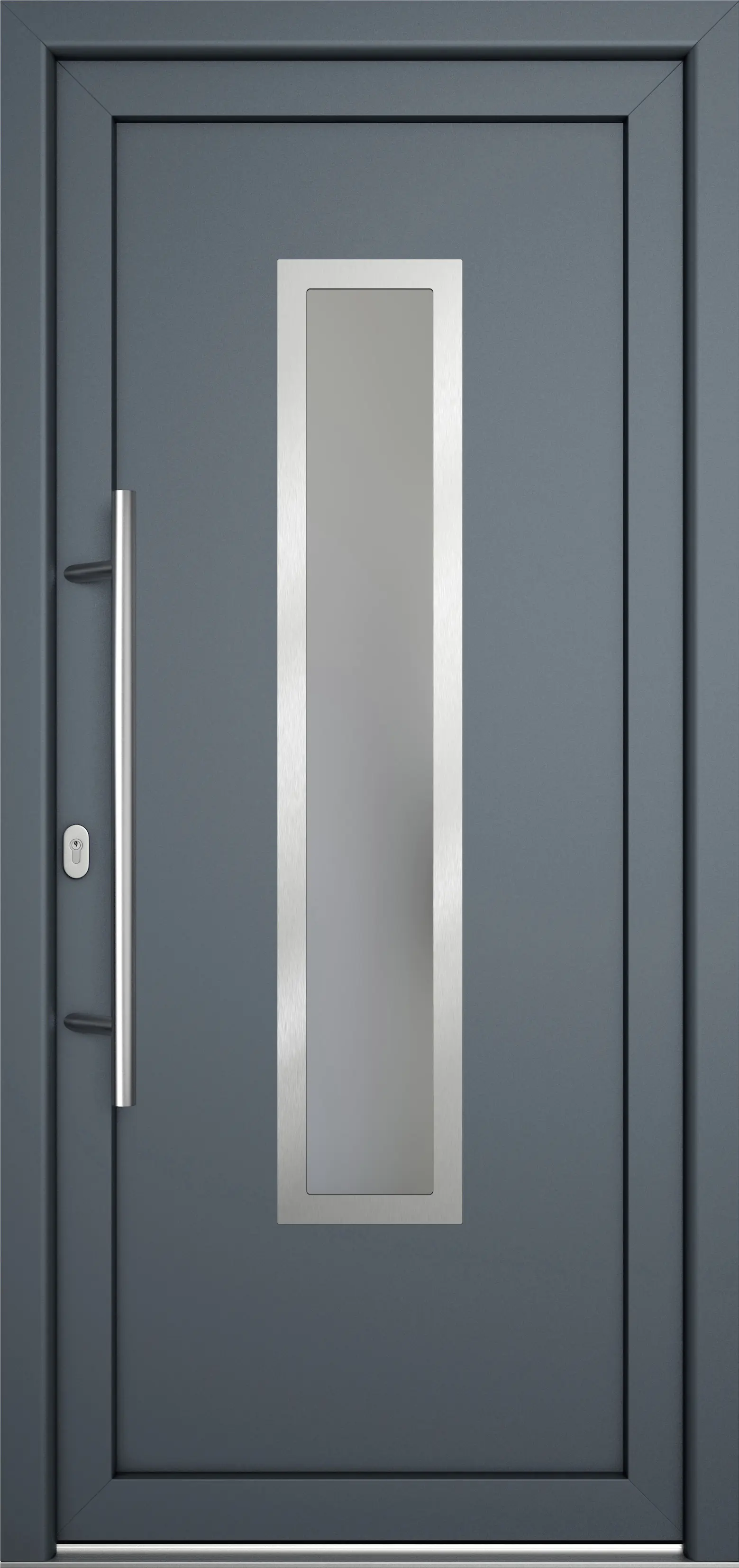 Meeth Haustür Signum Pro PVC Modell 32 88 x 200 cm DIN Links weiß/titan Meeth Haustür Signum Pro PVC Modell 32 88 x 200 cm DIN Links weiß/titan
