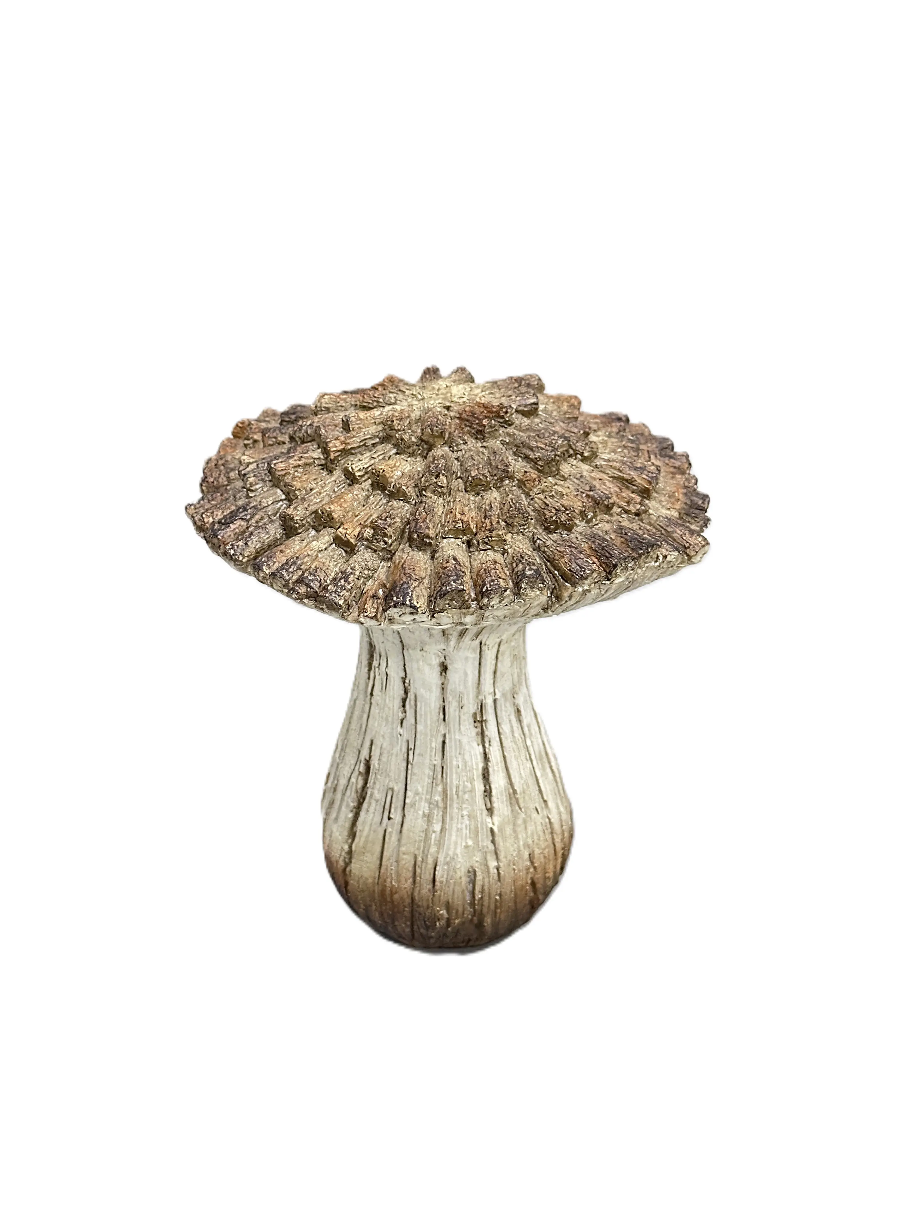 TrendLine Dekofigur Polyharz Pilz 14,5 cm braun-weiß
