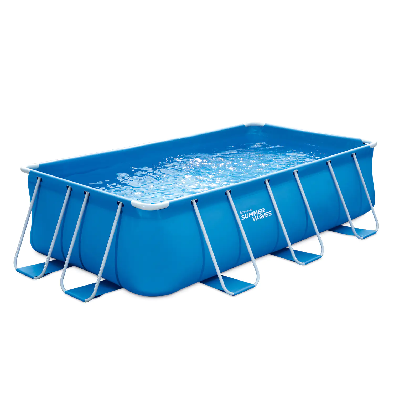 Summer Waves PoolActive Frame Rectangular Pool 4 x 2 x 1 m, inkl. Pumpe