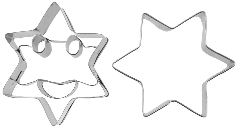 Fackelmann Ausstecher Smiley 6 x 3 cm, 2 Stück