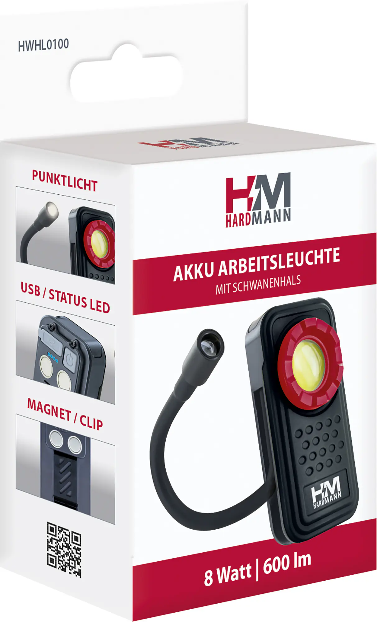 Schwaiger LED-Arbeitsleuchte HWHL0100 IP65 600 lm mit Magnet & Clip