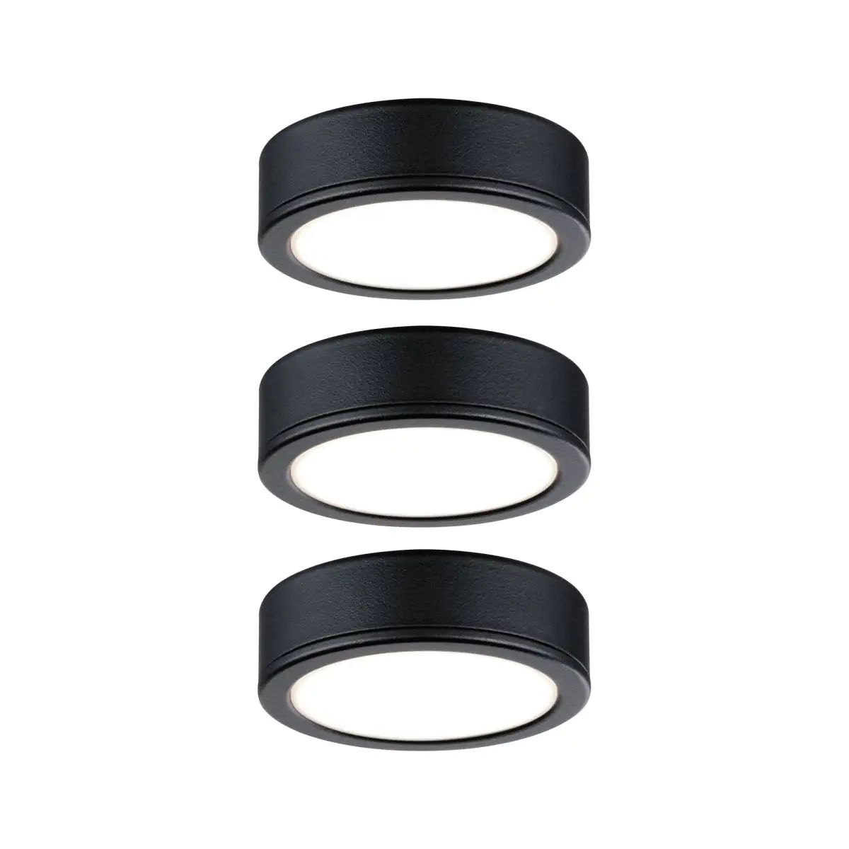 Paulmann LED Unterbauleuchte Pukk schwarz Ø 6,5 cm warmweiß 3er Set