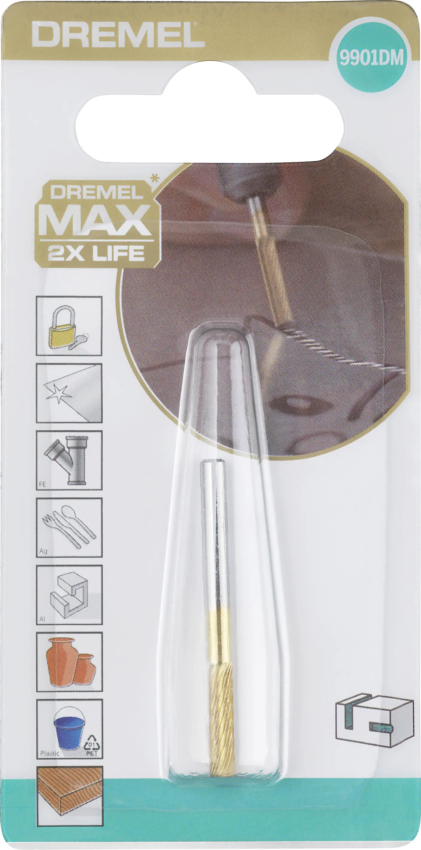 Dremel Max Wolframkarbid-Fräser zylindrisch Ø 3,2 mm 9901DM 