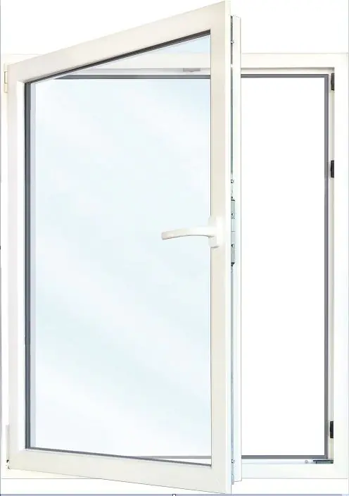 Meeth Fenster 110 x 160 cm DIN links 1 flügelig Dreh-Kipp weiß/golden Oak