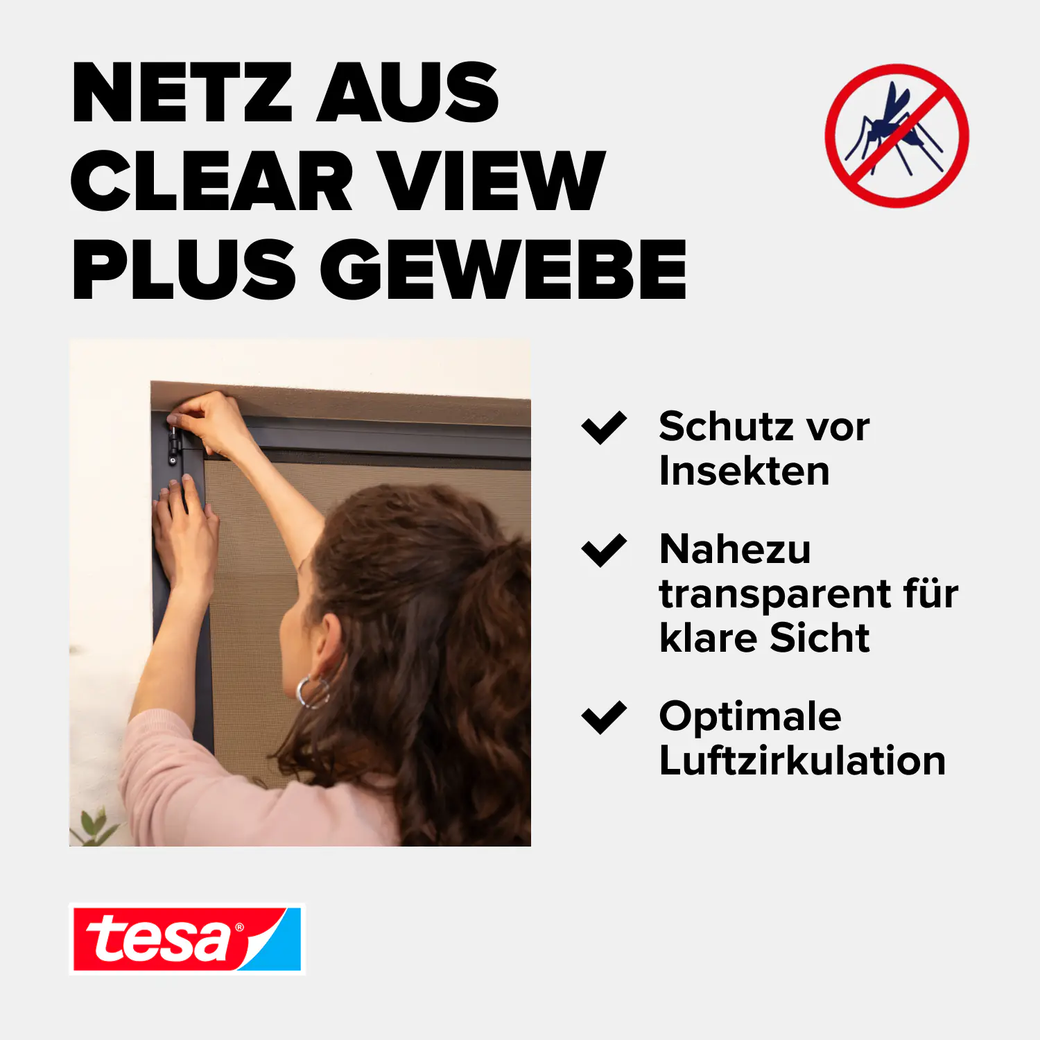 tesa Fliegengitter-Tür Comfort Alurahmen 100 x 220 cm weiß