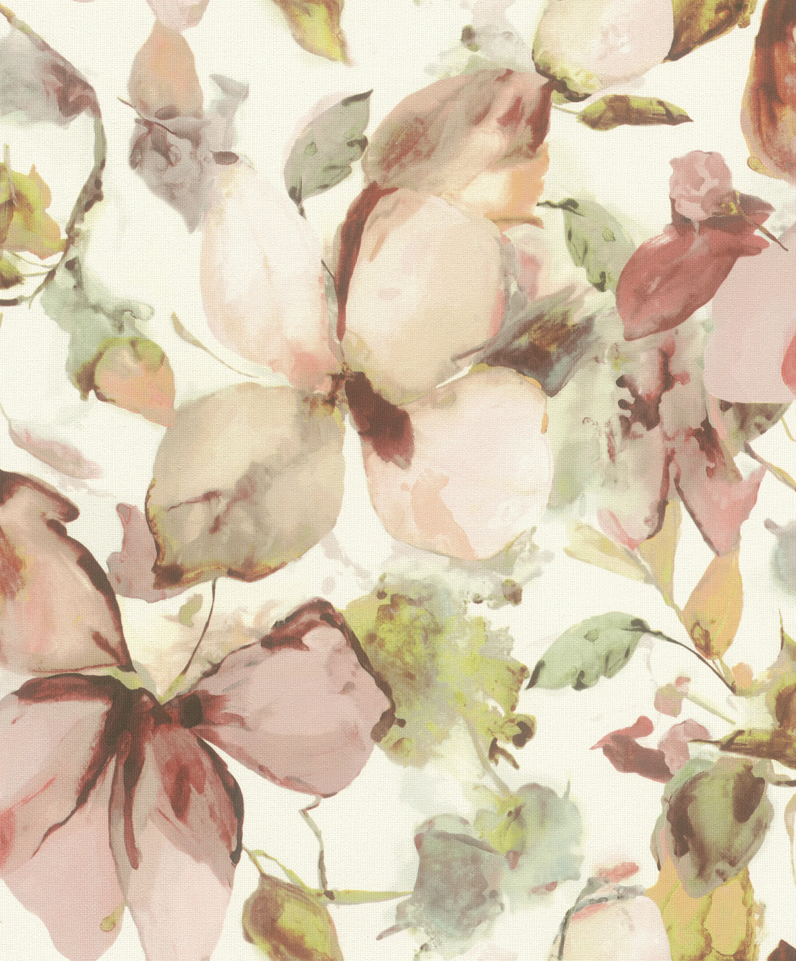 Rasch Vliestapete Aquarellblüten Florentine IV bunt 10,05 x 0,53 m 
