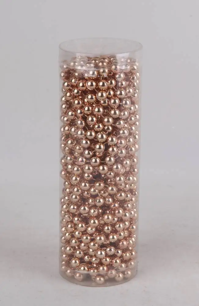 TrendLine Perlenkette Kunststoff, 8 mm x 10 m, lederbraun