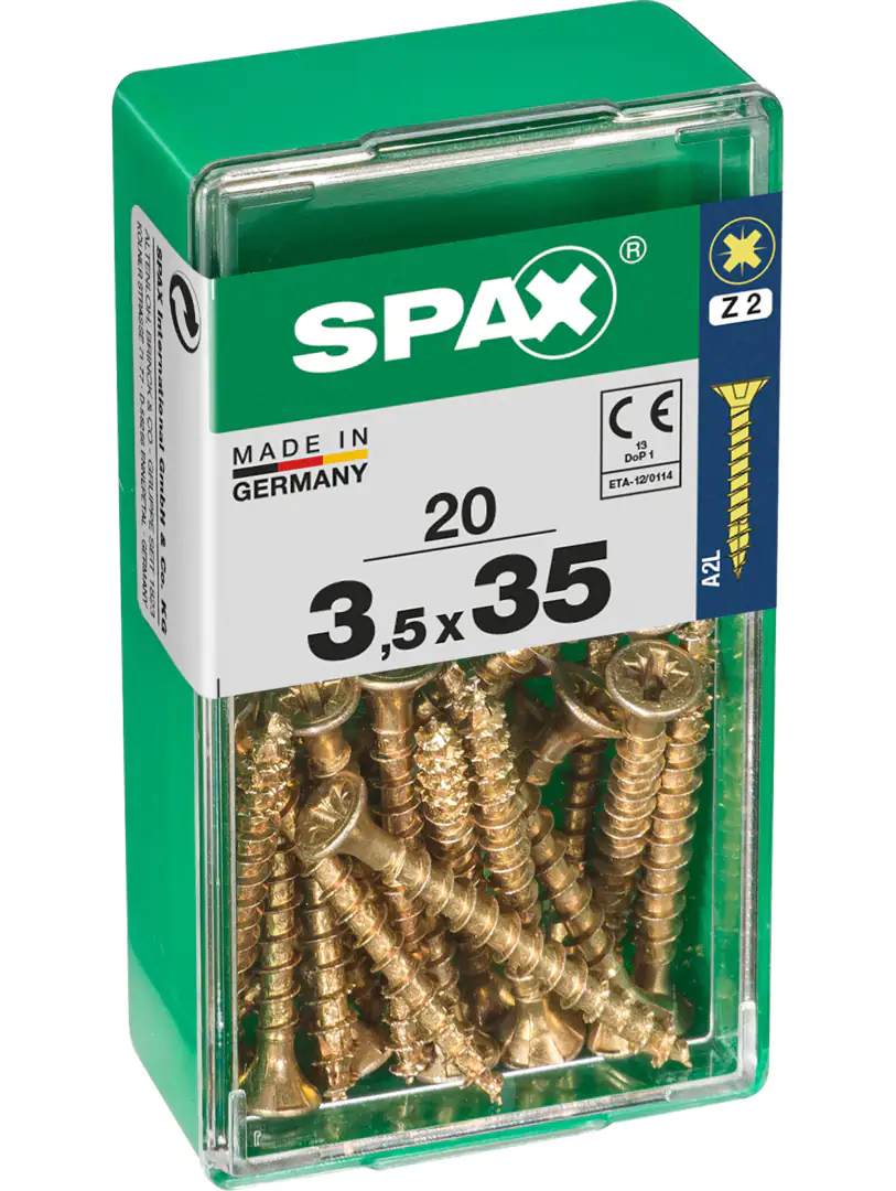 Spax Universalschrauben 3.5 x 35 mm PZ 2 - 20 Stk.