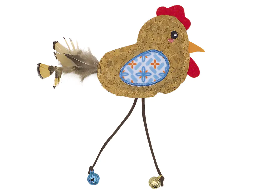 Nobby Kork Vogel mit Catnip blau Nobby Kork Vogel mit Catnip blau