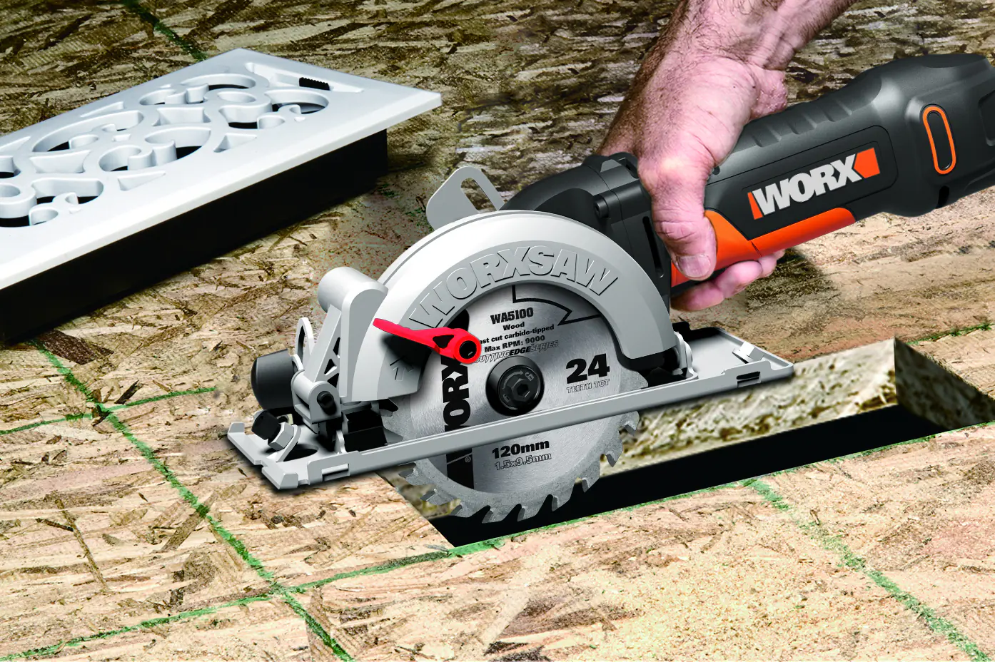 Worx Kompakt-Handkreissäge WX439 480 W Worx Kompakt-Handkreissäge WX439 480 W