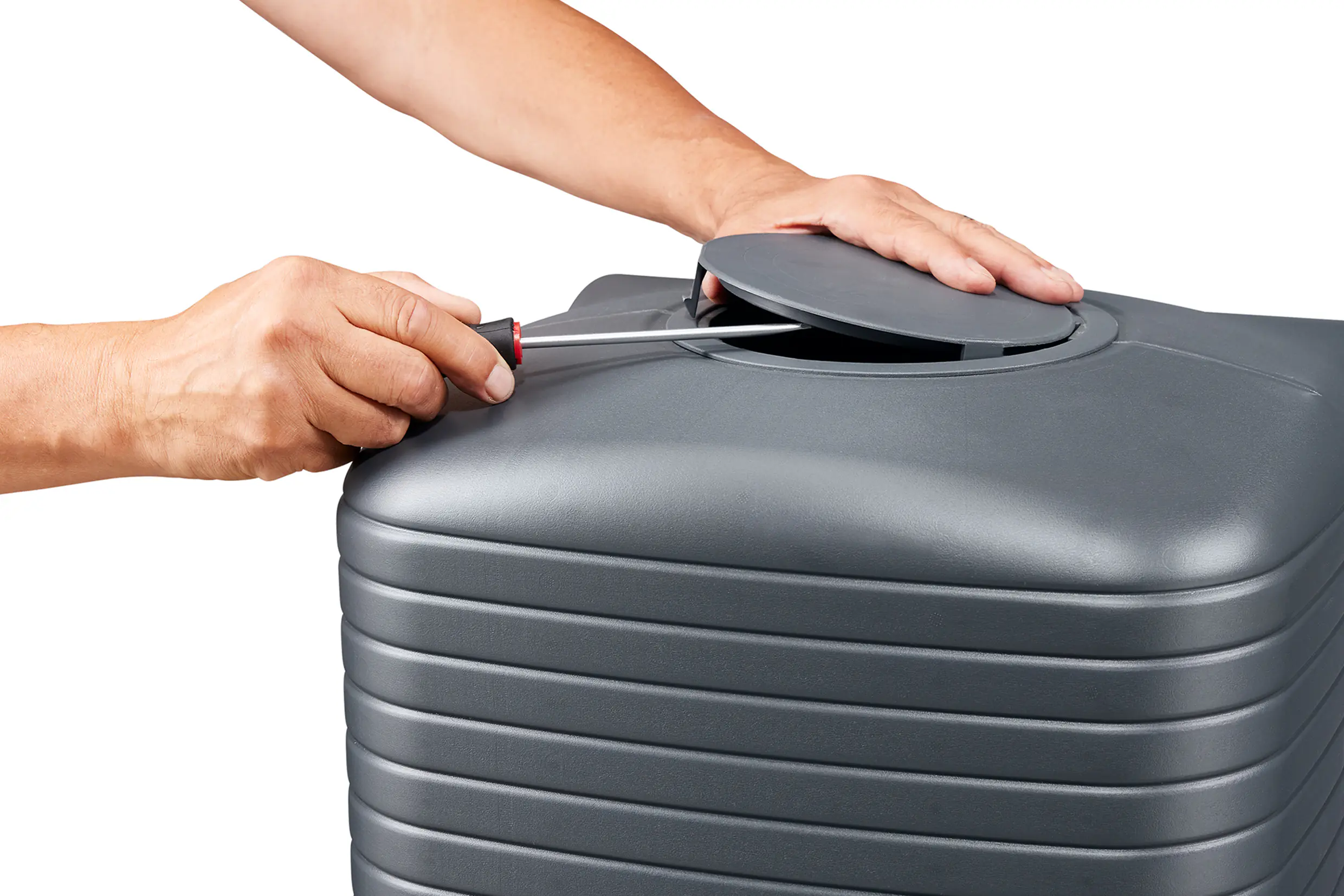 4rain Wandtank Quadro mit Deckel & Auslaufhahn 170 L