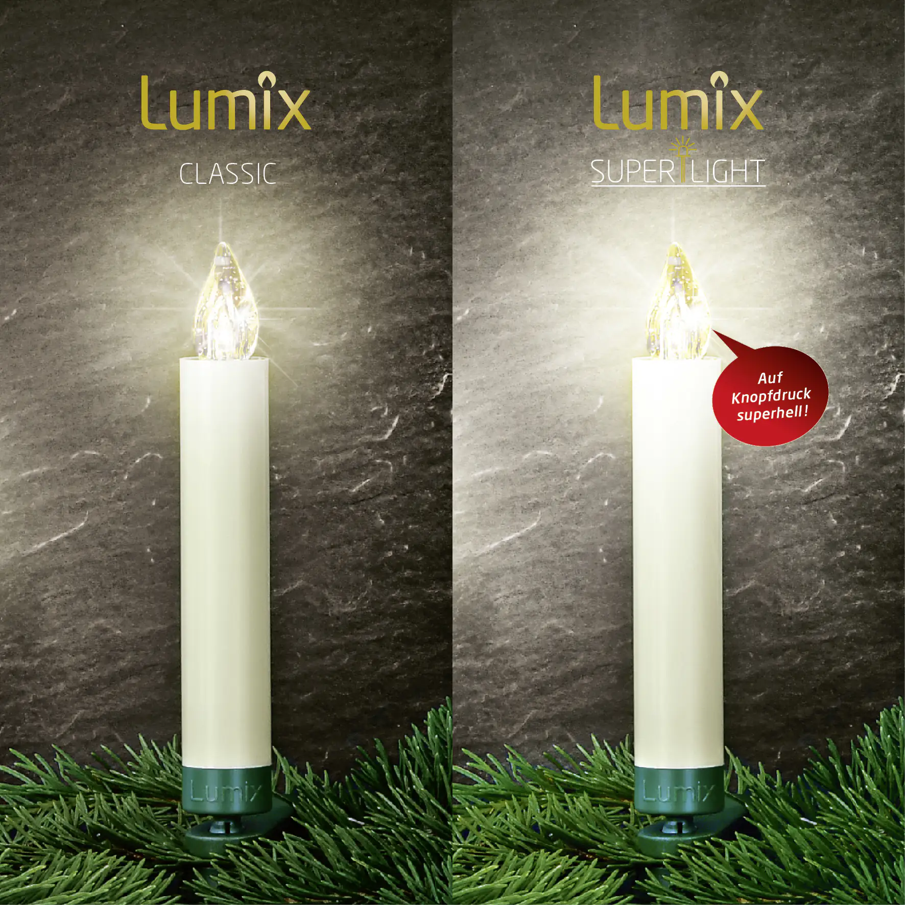 Krinner Lumix Superlight Basisset, 10 LED Kerzen, elfenbein