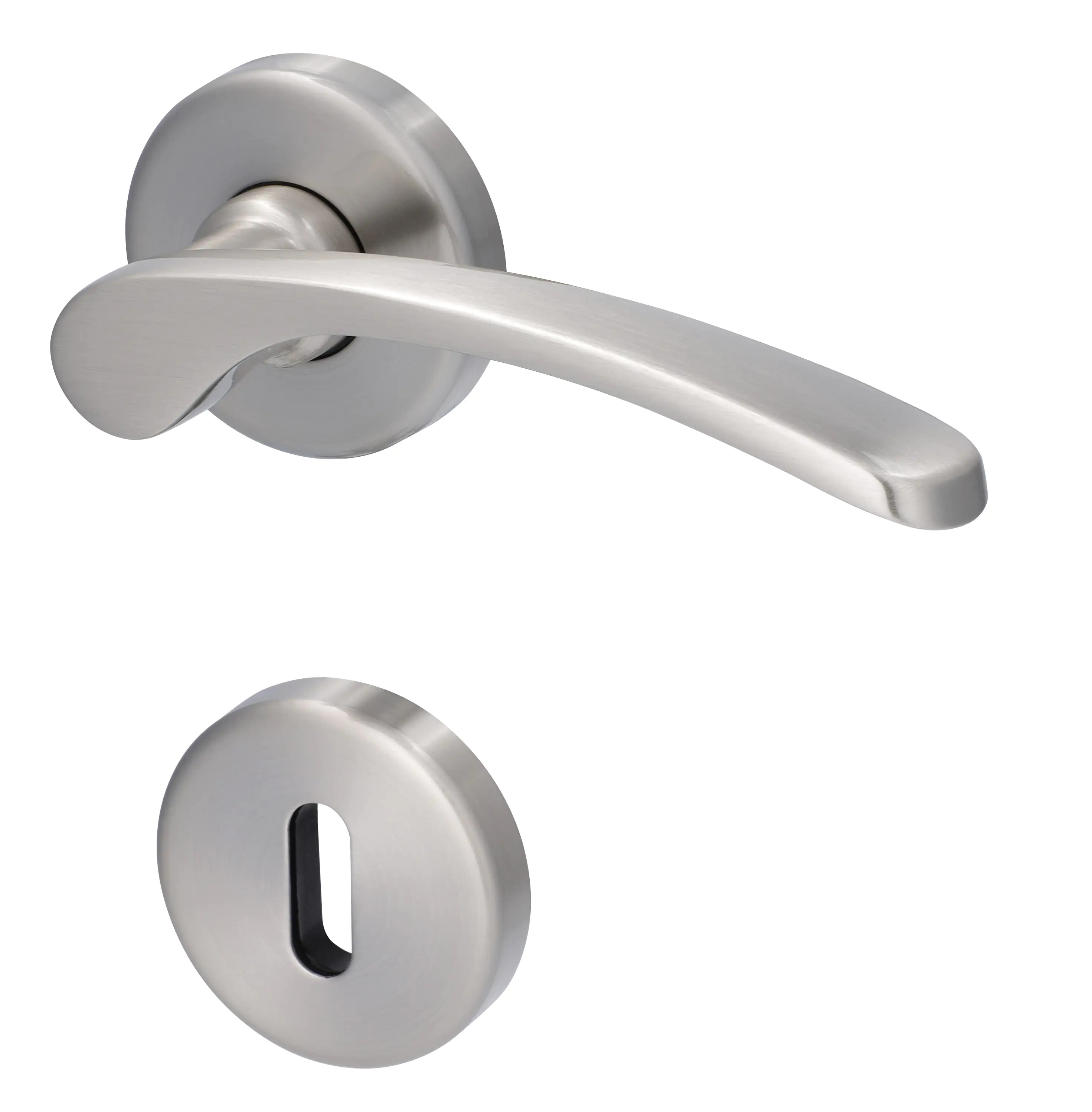 Alpertec BB-Rosettengarnitur Amos Messing silber rund Alpertec BB-Rosettengarnitur Amos Messing silber rund