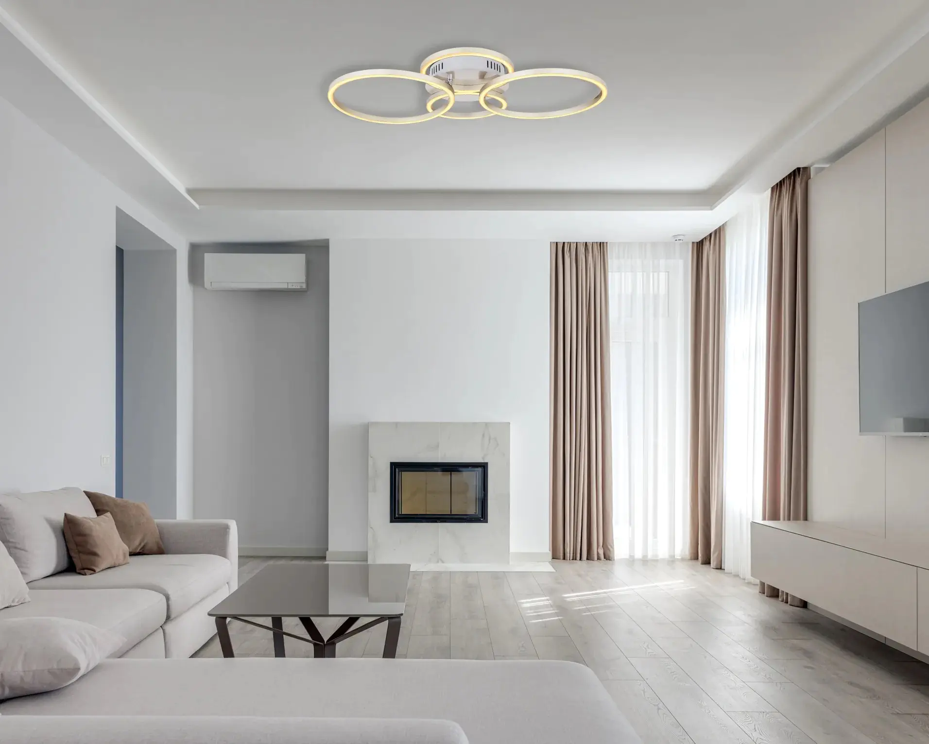 Globo LED-Deckenleuchte KENDY 4 Ringe