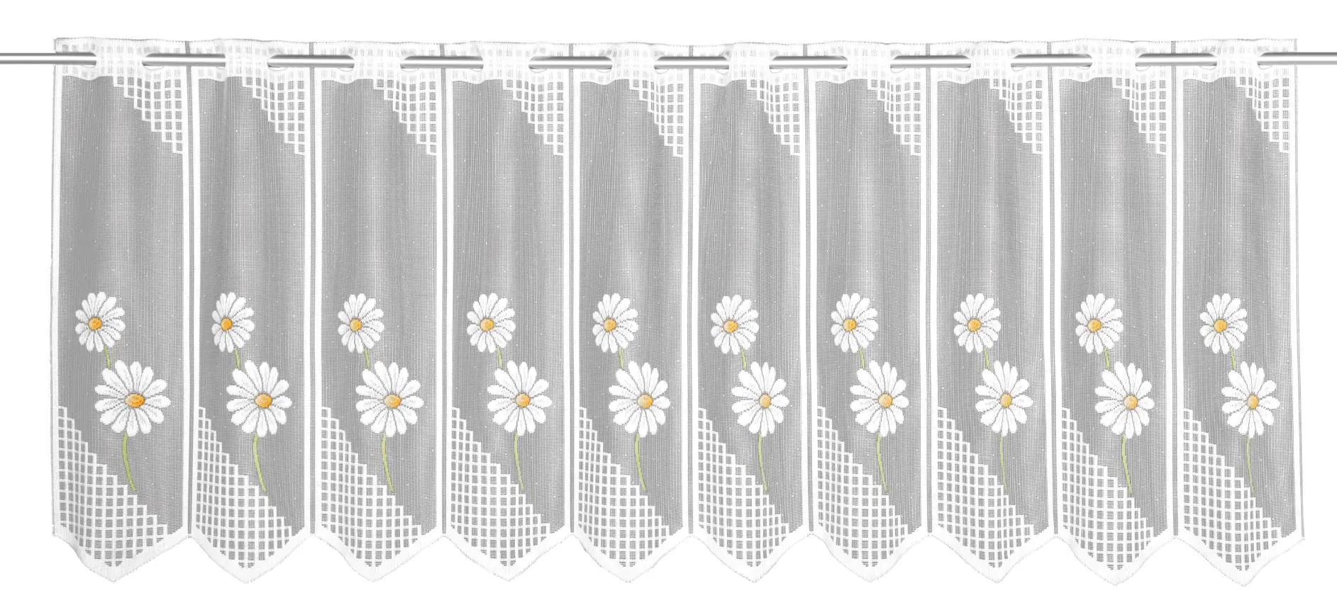 Sehlbach Schlaufenpanneau Margeritenblüten weiß 145 x 50 cm