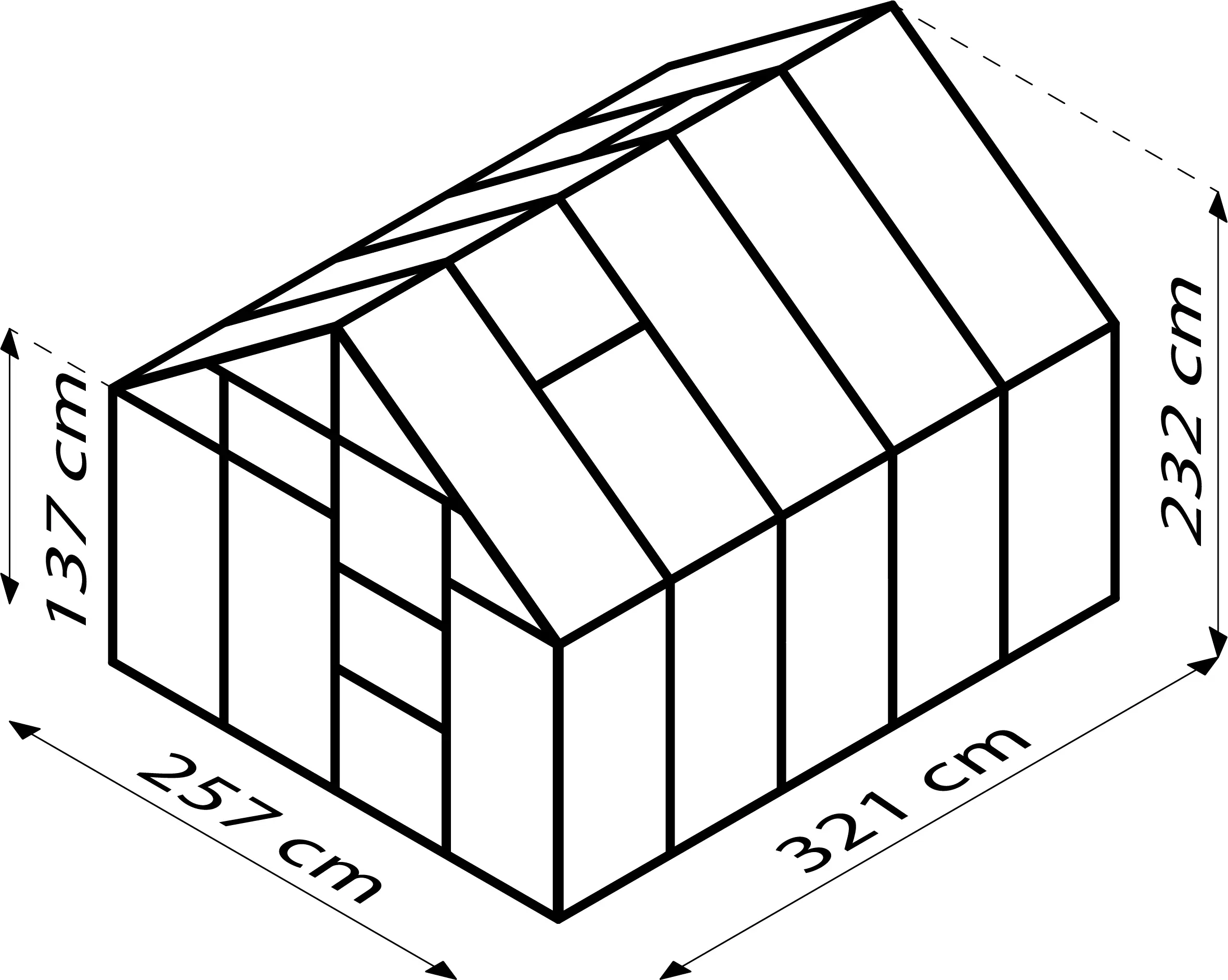 Vitavia Gewächshaus Merkur 8300 254 x 317 cm 4 mm HPK