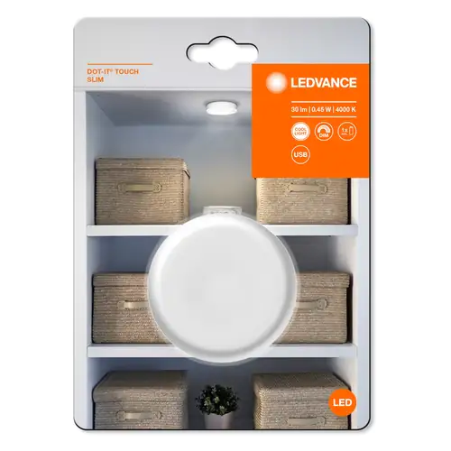 Ledvance mobile LED Leuchte Dot It Sim weiß 6,5 cm 0,45 W dimmbar kaltweiß