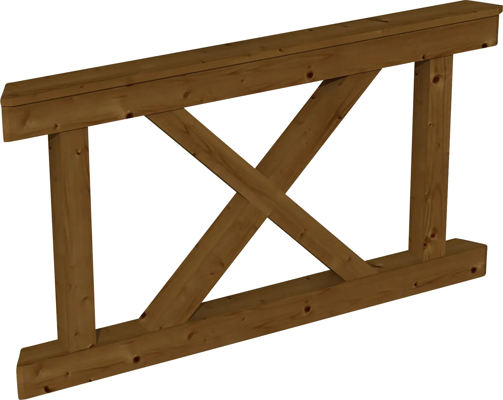 SKAN HOLZ Brüstung Andreaskreuz 150 x 84 cm, Fichte, lasiert in Nussbaum SKAN HOLZ Brüstung Andreaskreuz 150 x 84 cm, Fichte, lasiert in Nussbaum