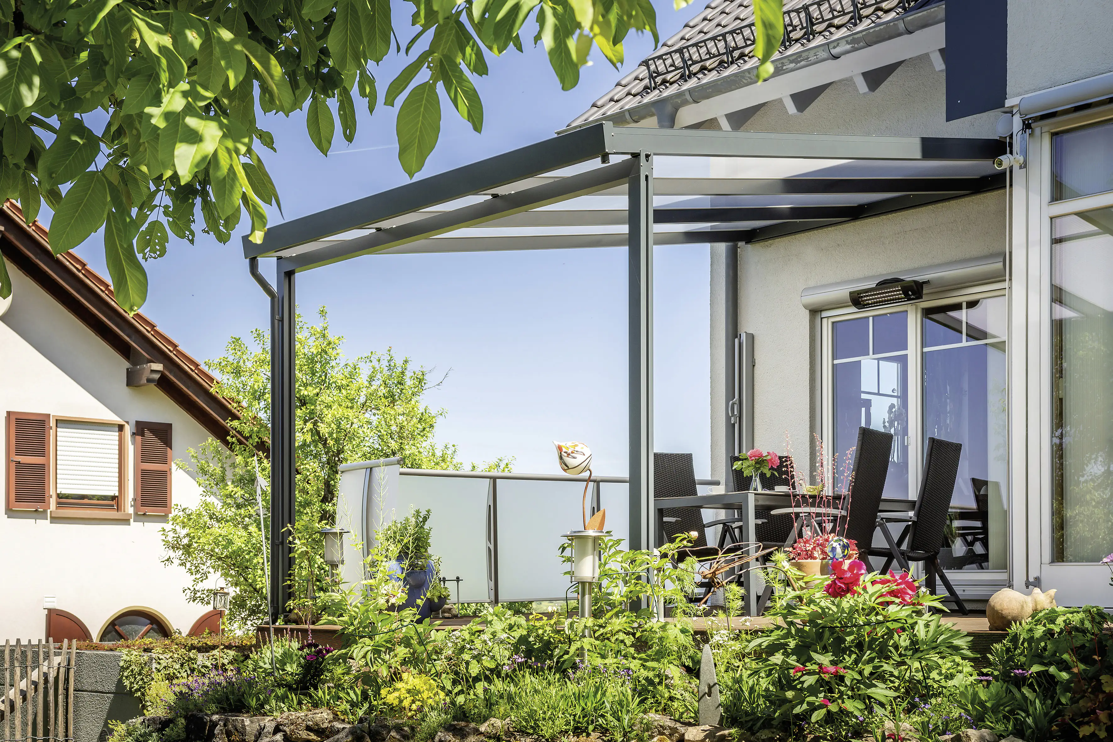 Gutta Premium Terrassendach 309,4 x 306 cm anthrazit PC klar 16 mm Gutta Premium Terrassendach 309,4 x 306 cm anthrazit PC klar 16 mm