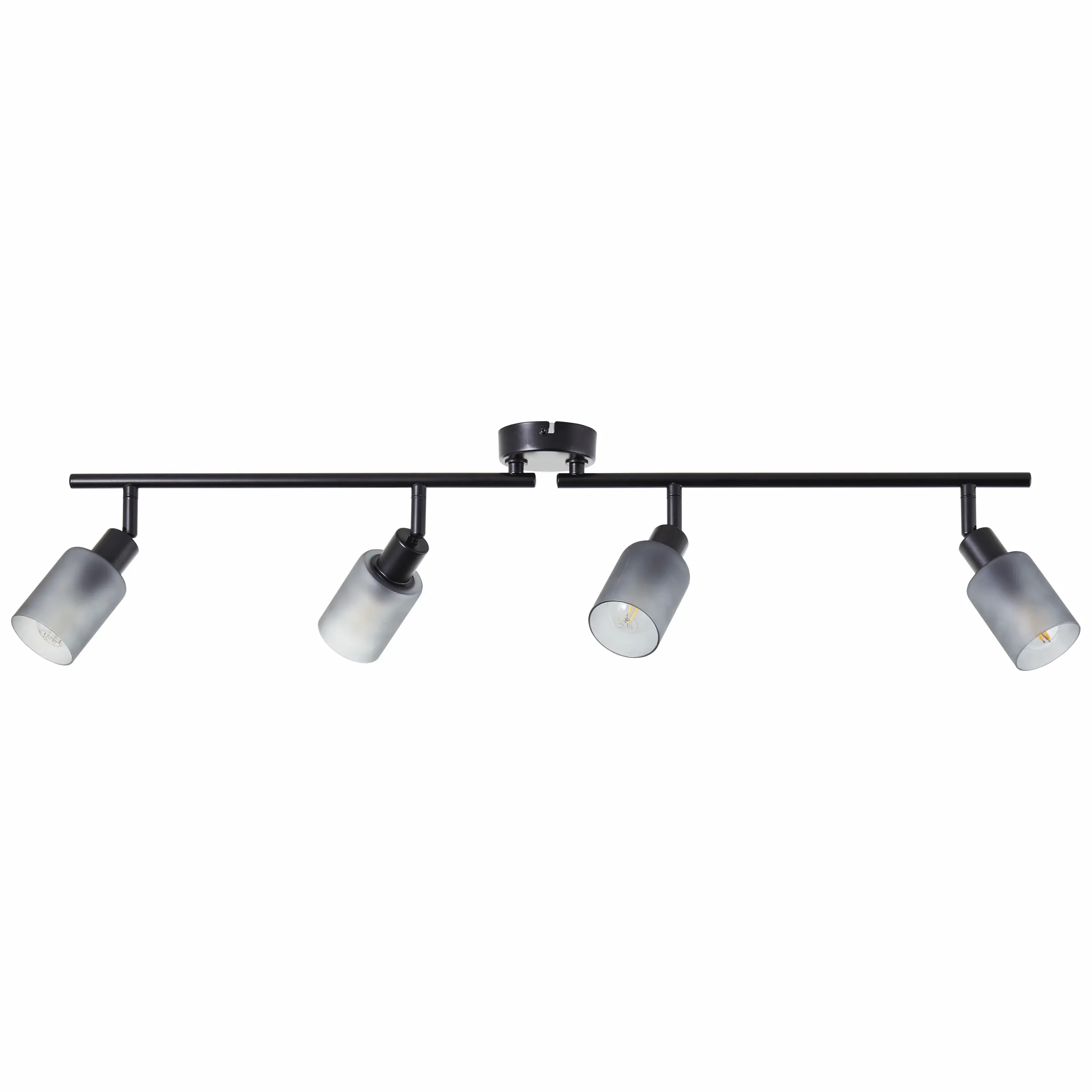 Brilliant Deckenstrahler Loralie 4er Spot Balken E14 schwarz rauchglas