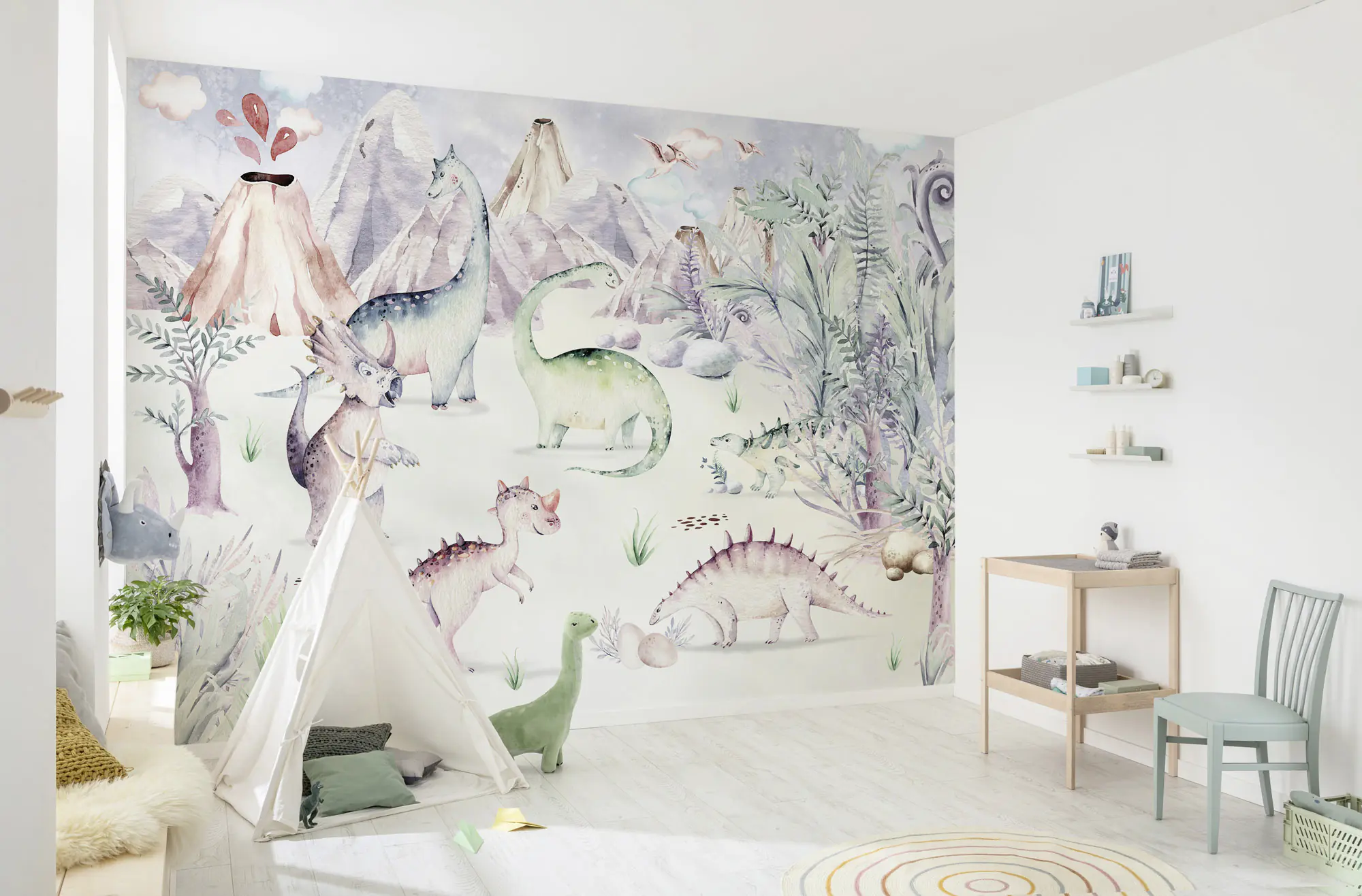 Komar Vlies Fototapete Dino Playground 400 x 280 cm 