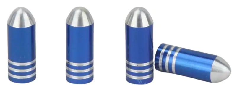 TrendLine Alu-Ventilkappen blau-silber