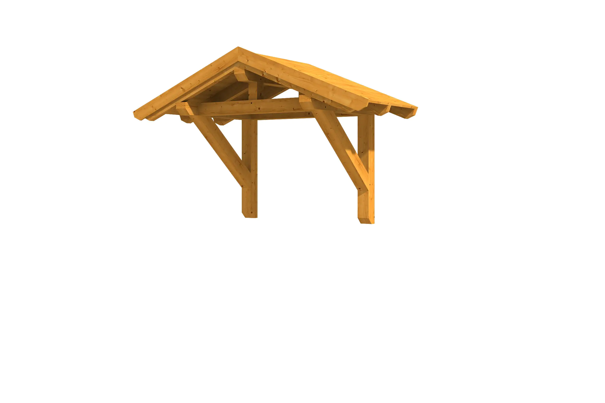 SKAN HOLZ Vordach Siegen Typ 1 247 x 116 cm, lasiert in Eiche hell