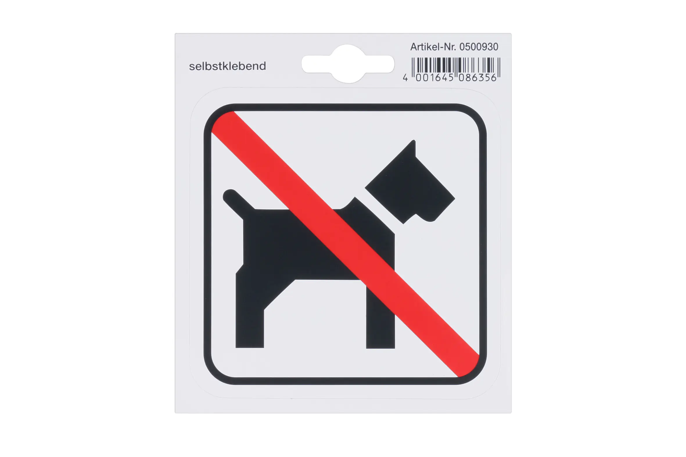 Conmetall Aufkleber Hunde verboten PVC 11 x 11 cm weiß/schwarz