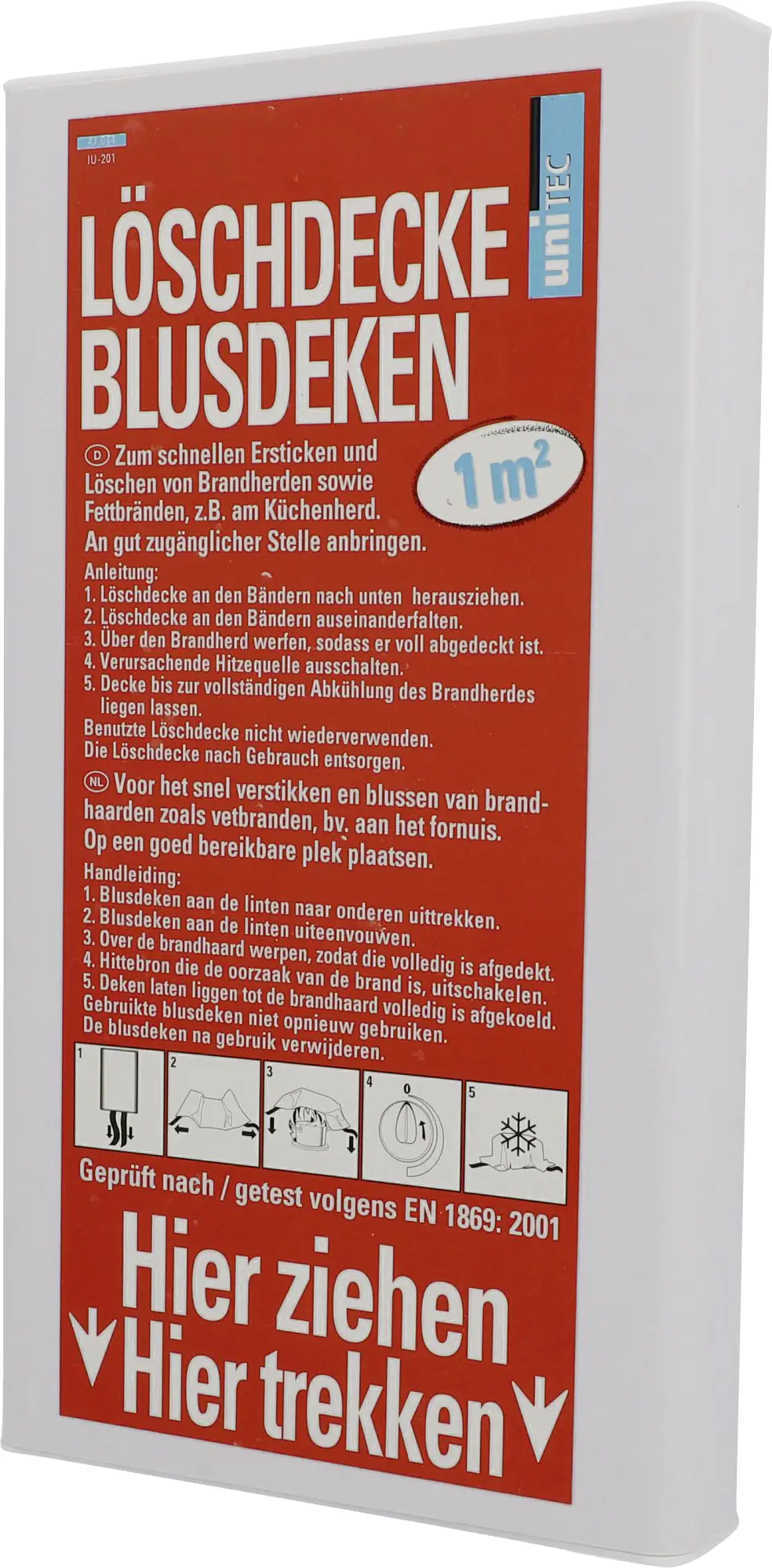 IWH Feuerlöschdecke Maße: 110 x 110 cm IWH Feuerlöschdecke Maße: 110 x 110 cm