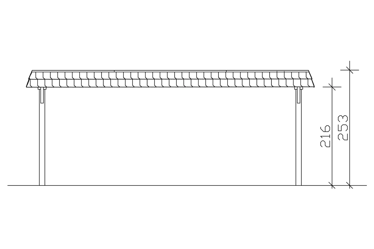 4018211026111_05 SKAN HOLZ Carport Wendland 630 x 879 cm mit EPDM-Dach