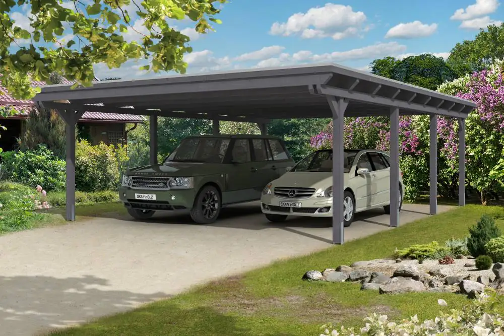 SKAN HOLZ Carport Emsland 613 x 846 cm mit EPDM-Dach