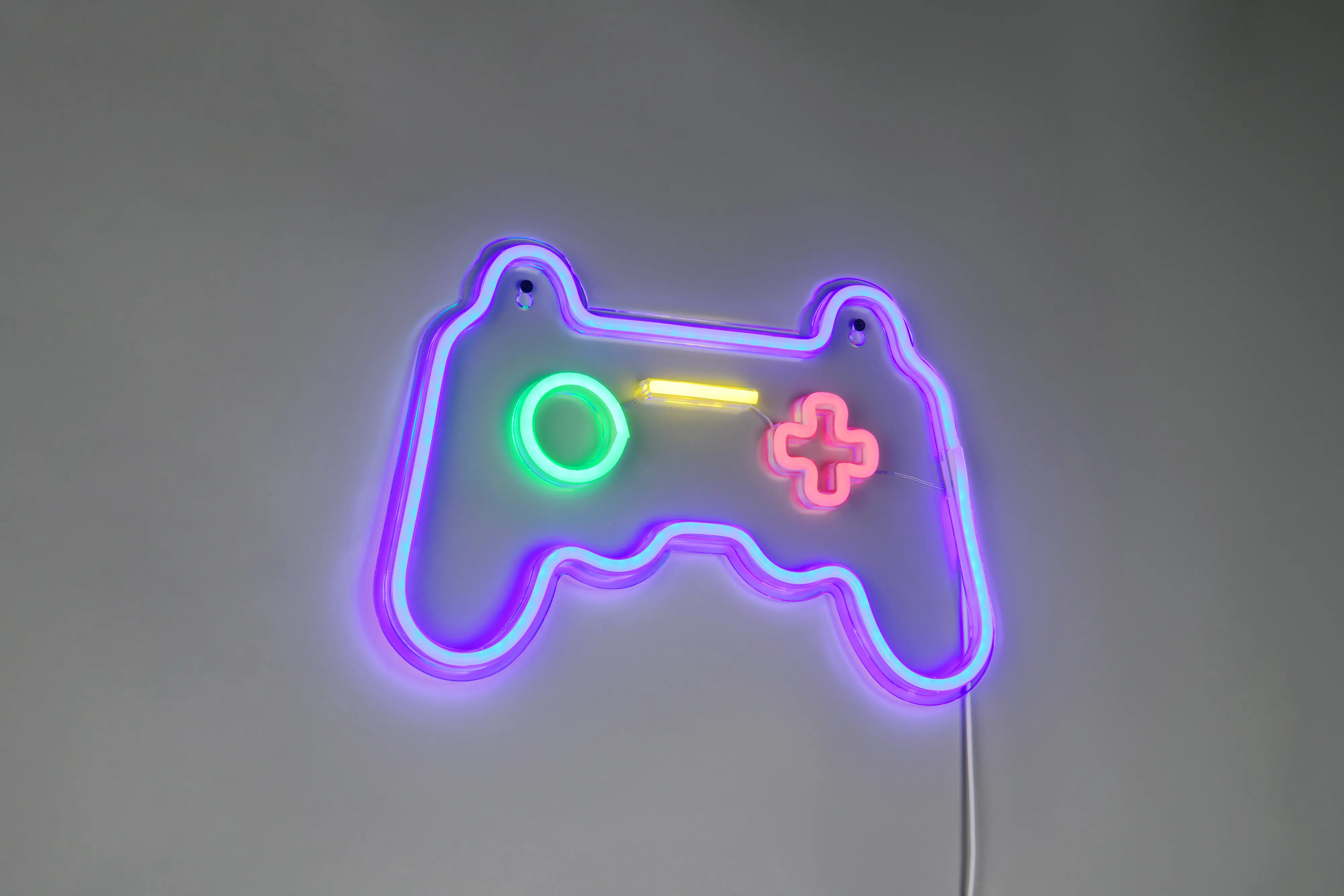 Reality LED Wandleuchte Gamer Controller 41 x 28 cm warmweiß transparent