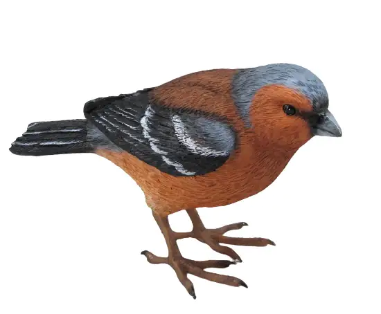 Dekofigur Vogel 8,5 x 13,5 cm orange blau