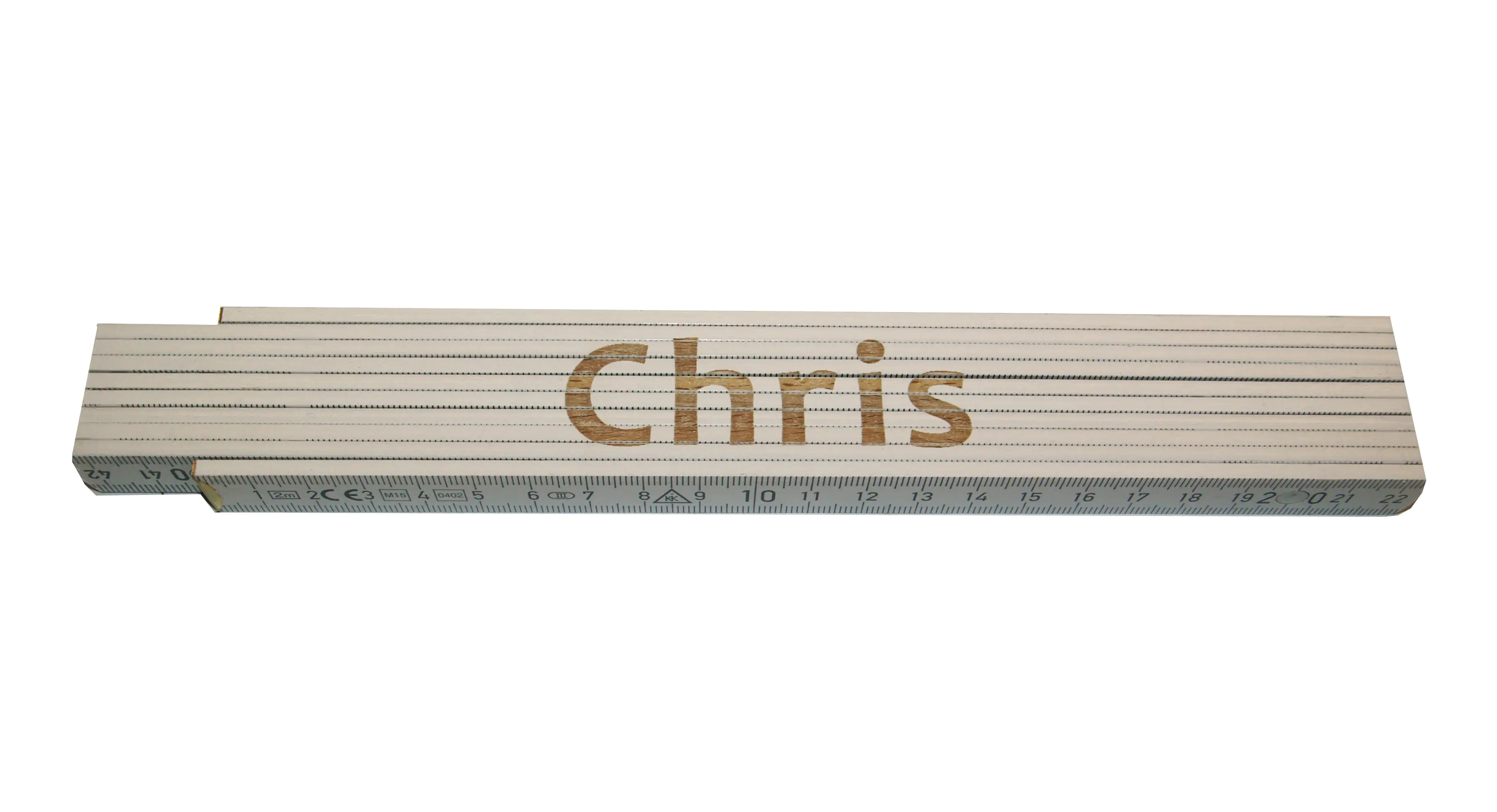 Zollstock Chris 2 m weiß