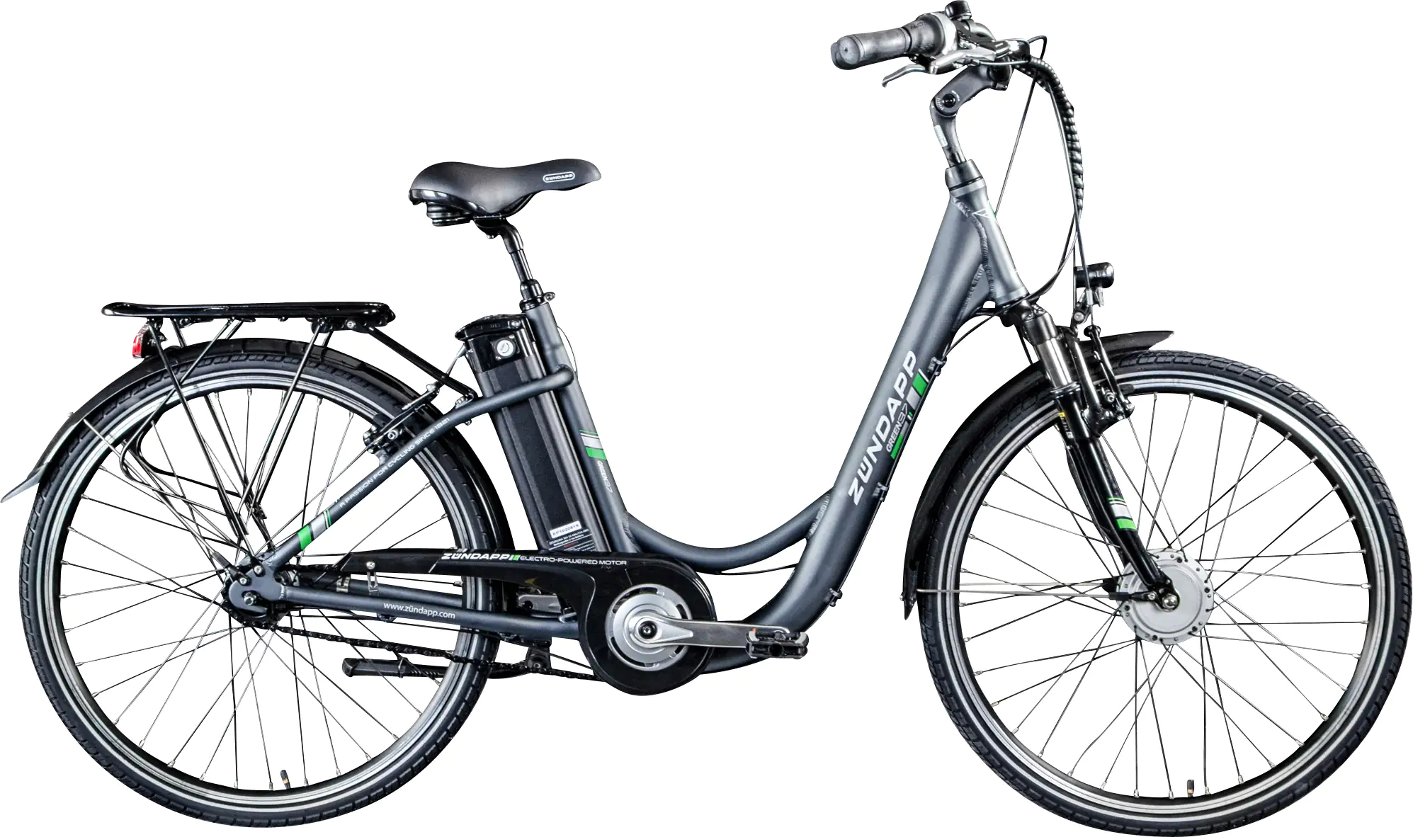 Zündapp E-Bike City Green 3.7 26 Zoll 7-Gang 374 Wh grau